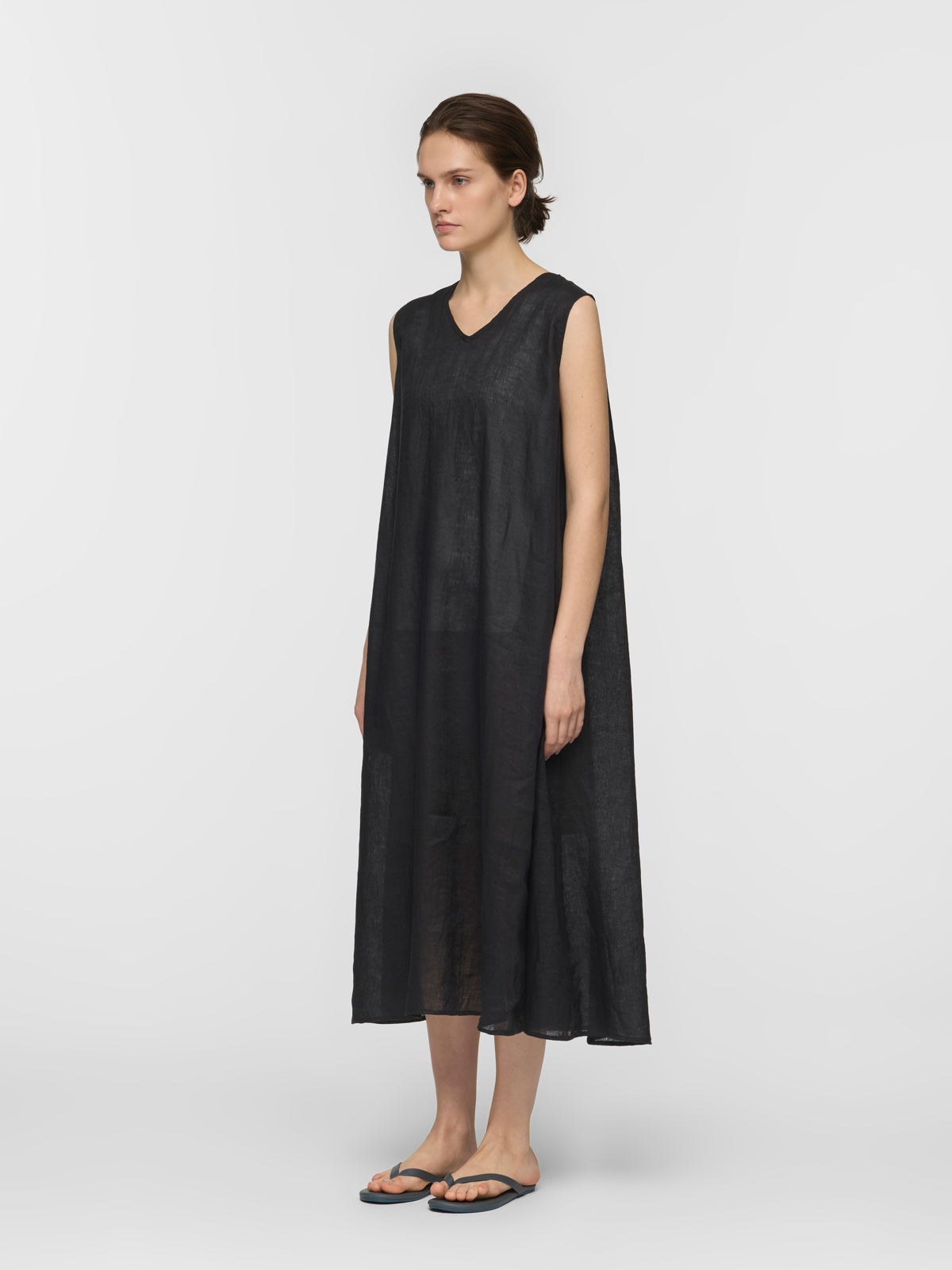 mizuiro ind リネンVネックフレアワンピース｜ MARcourt ONLINE STORE