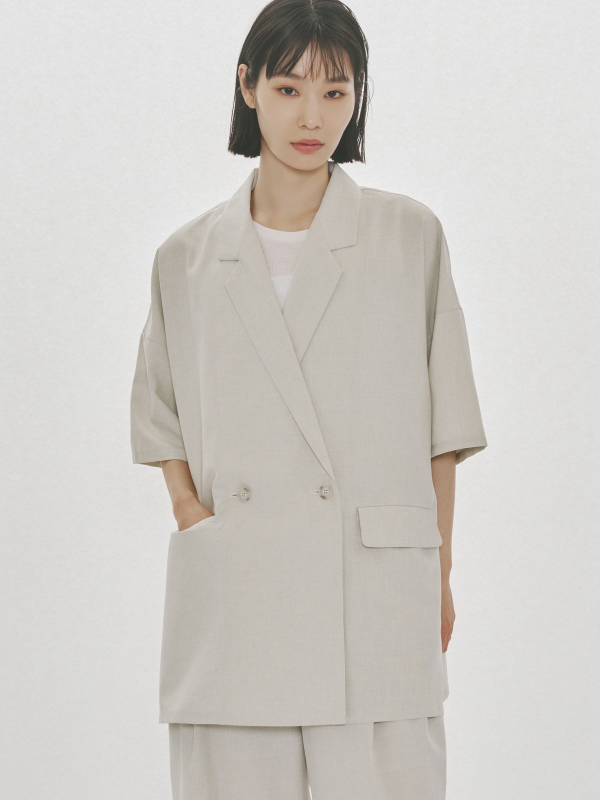 美品 ミディウミソリッド 近年モデル ダブルモッサ ミドル丈コート ゆったり M MIDIUMISOLID｜【20%OFF】ライナー付き2WAYコート 4-172054