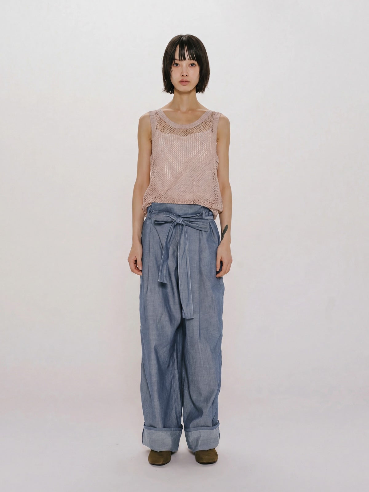 DELIMARU　デニムブルー　非売品 MIDIUMISOLID for Ladies シアーデニムイージーパンツ｜ MARcourt