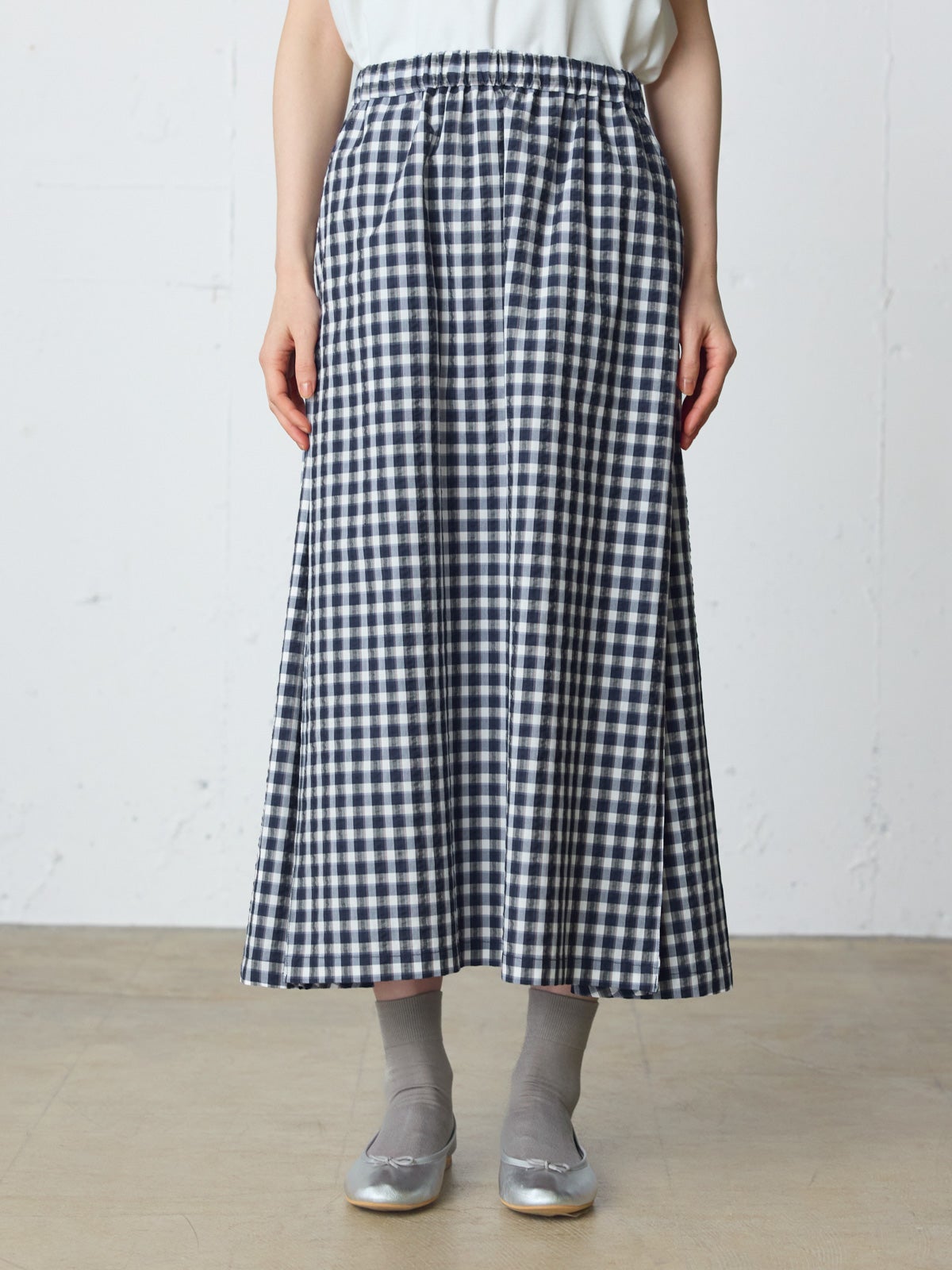 スカート諸々 MidiUmi シアサッカーチェックスカート｜ MARcourt ONLINE STORE