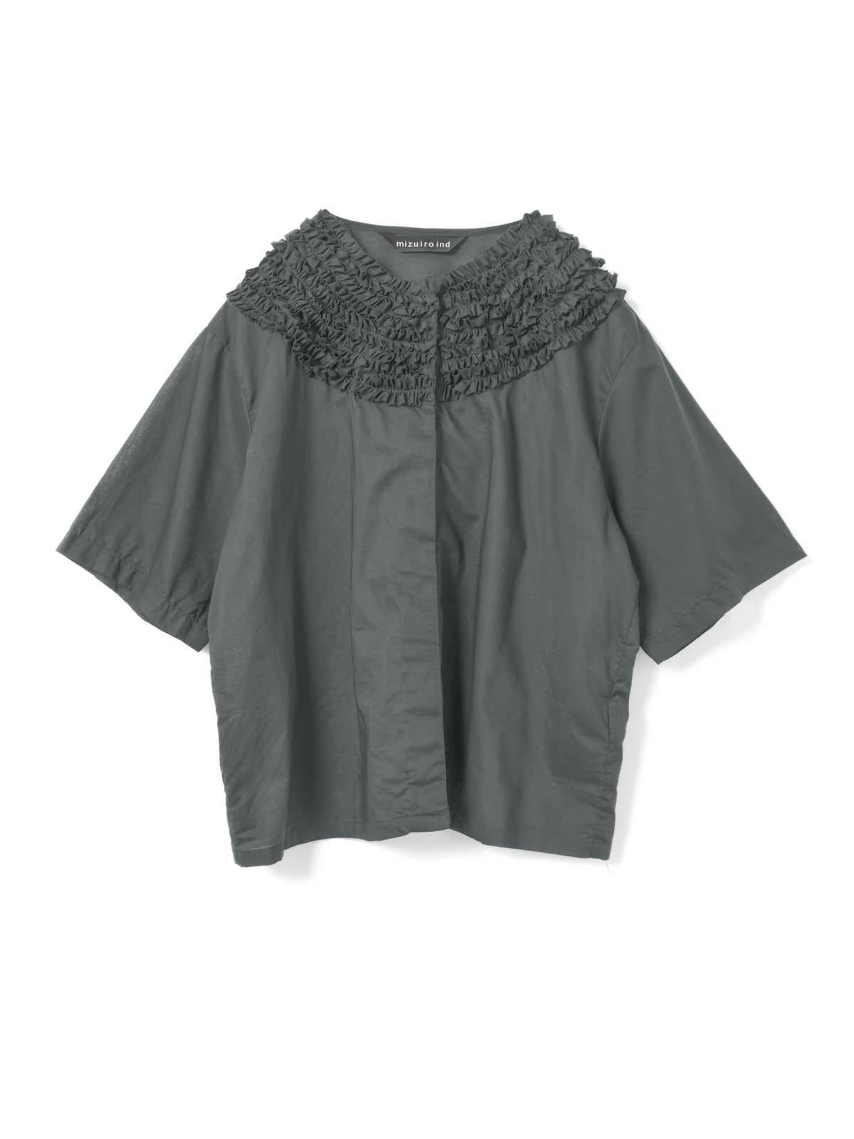 mizuiro ind フリルデザインクルーネックシャツ｜ MARcourt ONLINE