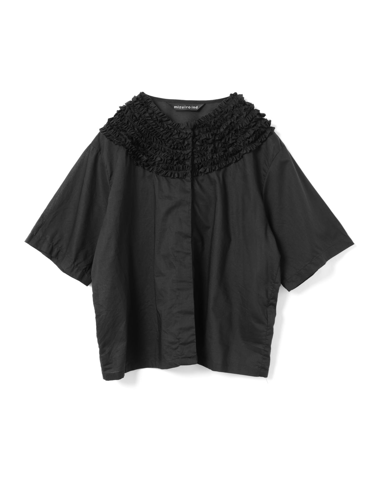 mizuiro ind フリルデザインクルーネックシャツ｜ MARcourt ONLINE