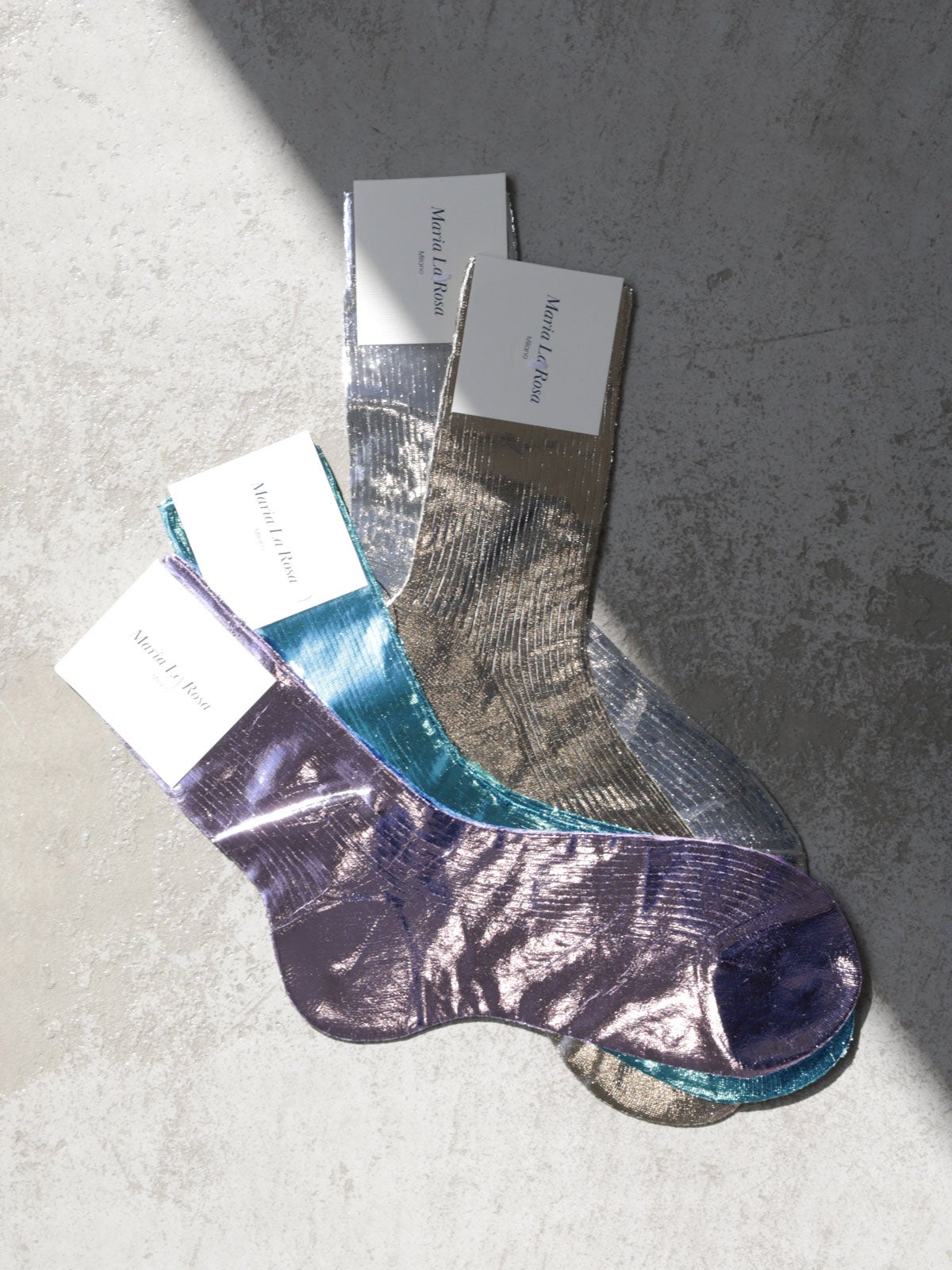 MARIA LA ROSA リブ編みラミネートソックス｜ MARcourt ONLINE STORE