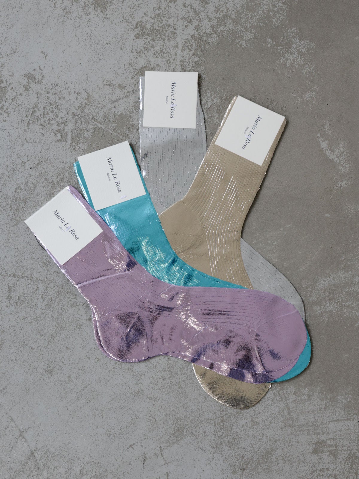MARIA LA ROSA リブ編みラミネートソックス｜ MARcourt ONLINE STORE