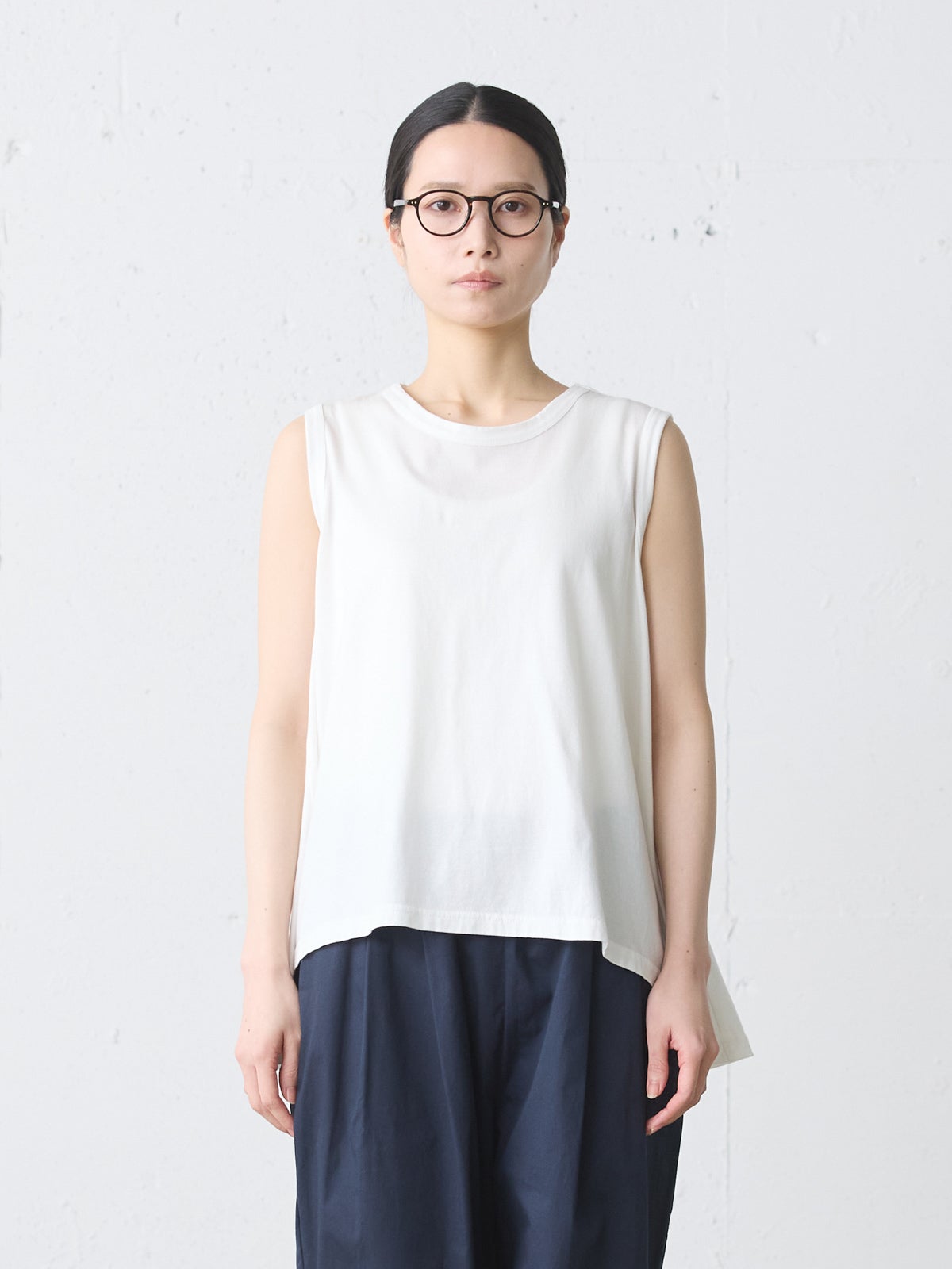 crew neck flare tank top
