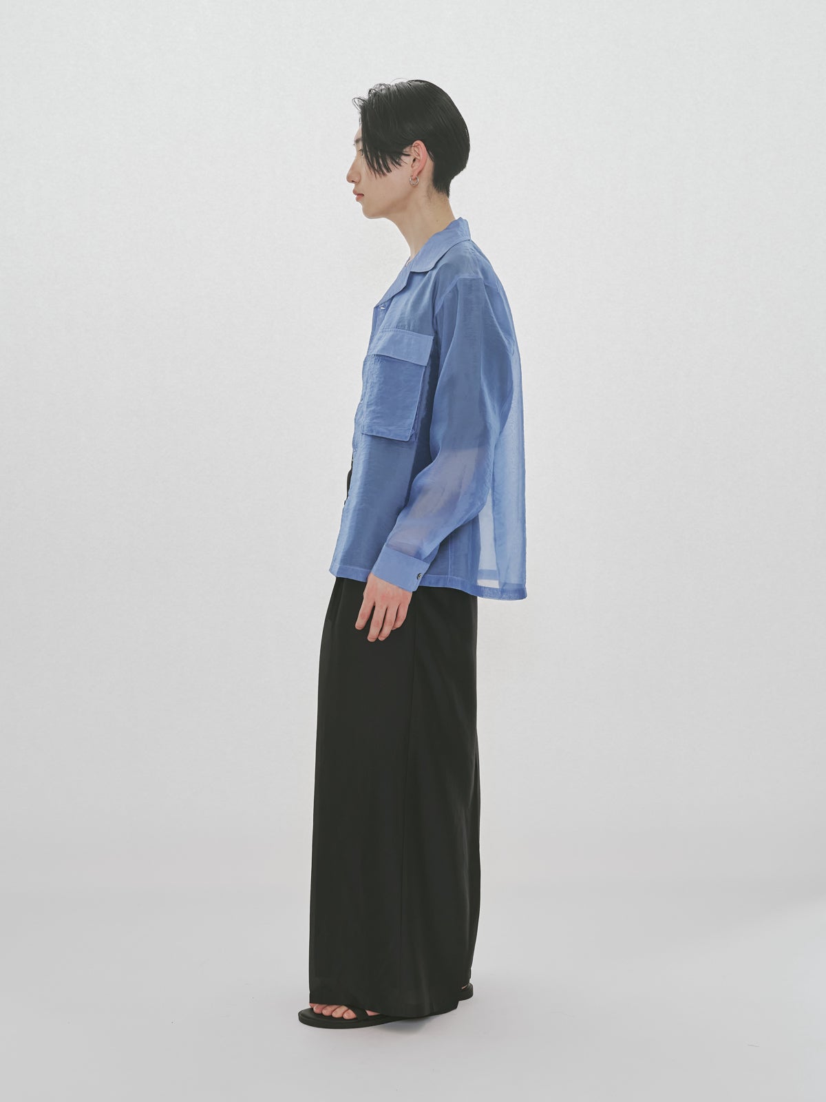 MIDIUMISOLID Men's シアーオープンカラーシャツ｜ MARcourt ONLINE