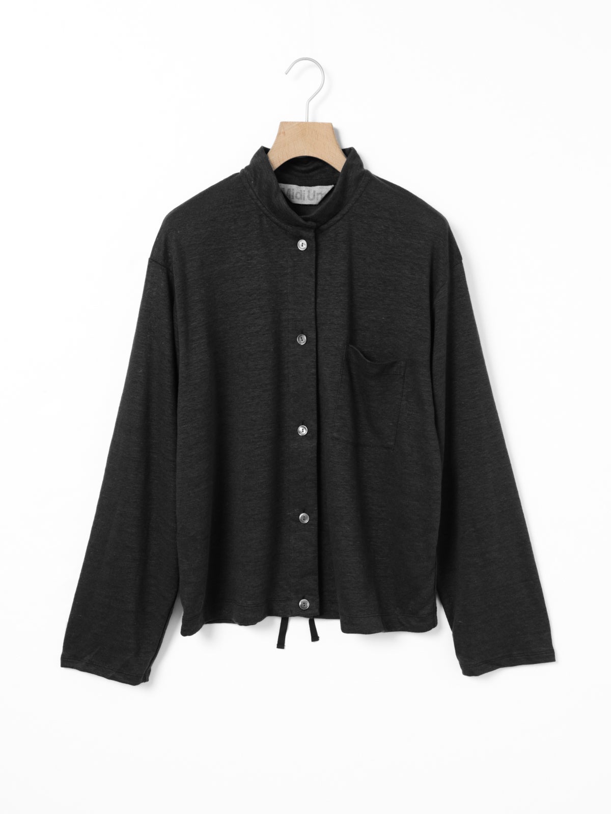 【美品】ミディウミ カーディガン ジャケット ウールリネン グレー 銀ボタン MidiUmi リネンスタンドカーディガン｜ MARcourt ONLINE STORE