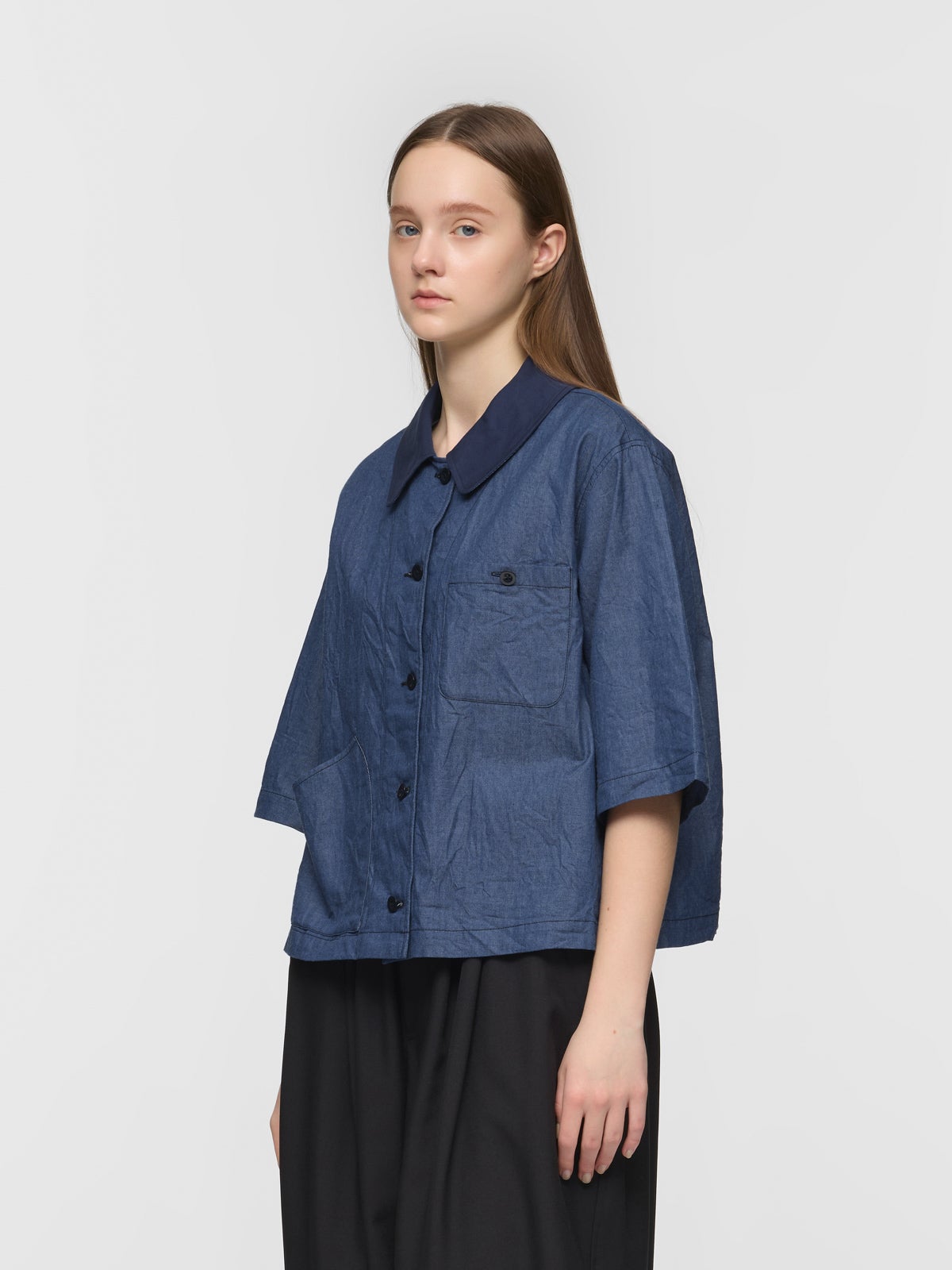 mizuiro ind ハーフスリーブデニムシャツ｜ MARcourt ONLINE STORE
