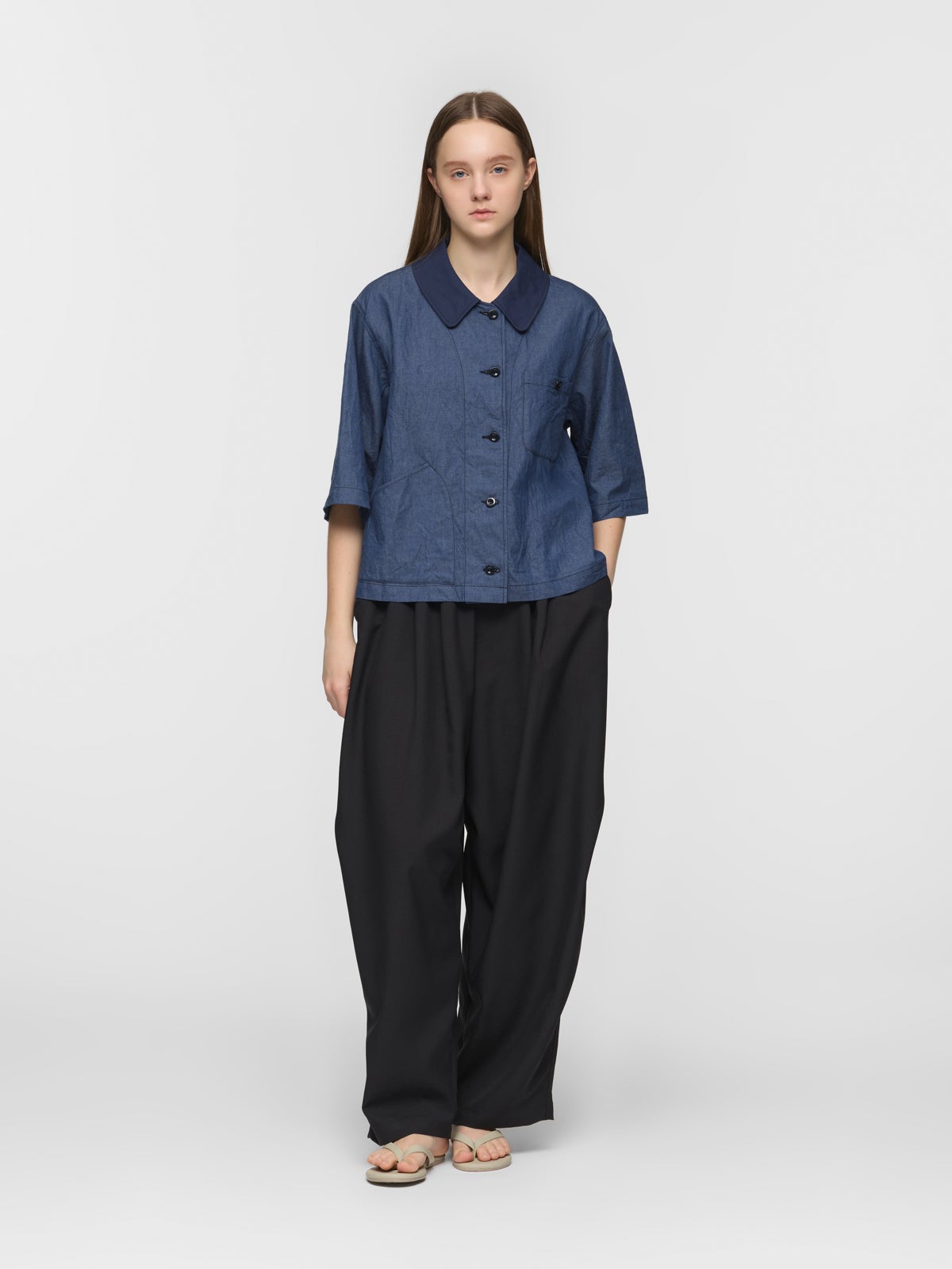 mizuiro ind ハーフスリーブデニムシャツ｜ MARcourt ONLINE STORE