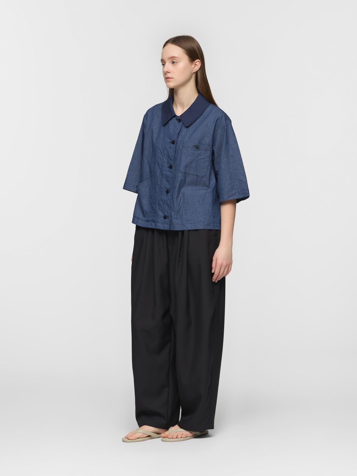 mizuiro ind ハーフスリーブデニムシャツ｜ MARcourt ONLINE STORE