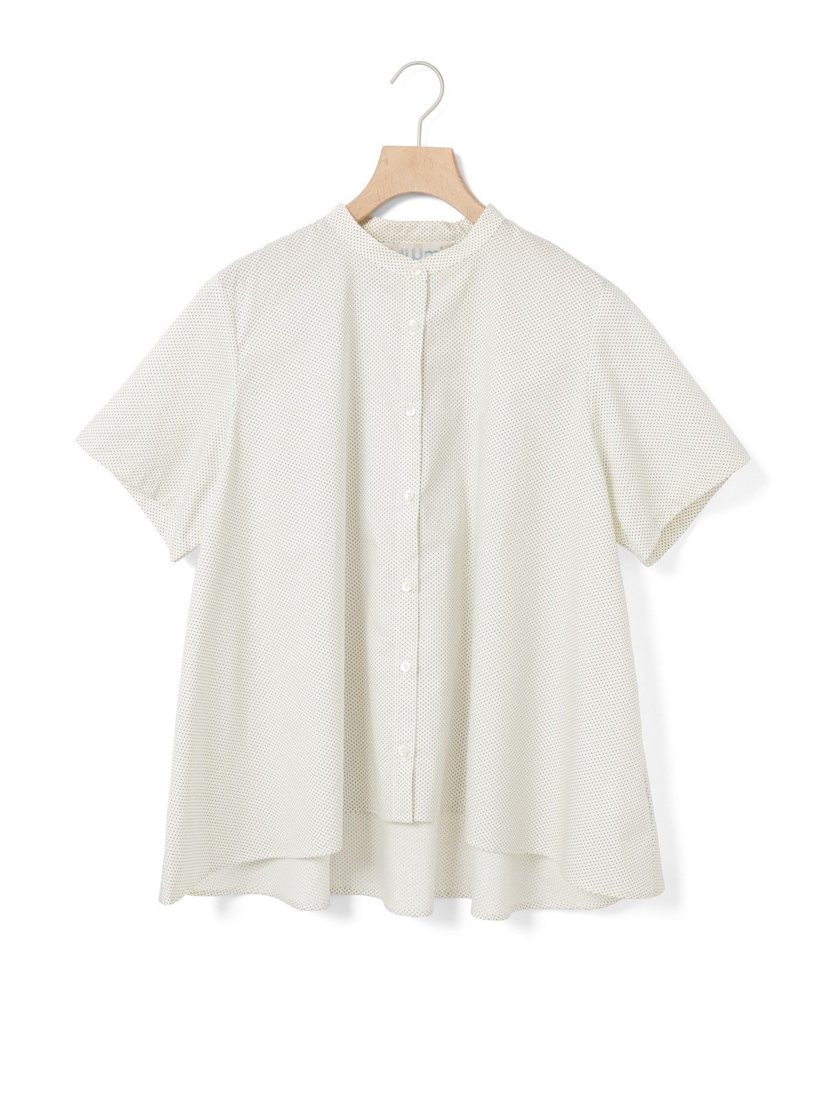 ahirumi　オーダー品 MidiUmi ハーフスリーブドット柄Aラインシャツ｜ MARcourt ONLINE