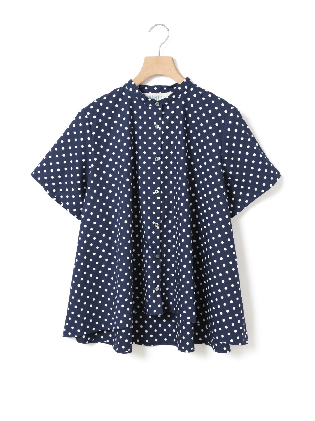 MidiUmi ハーフスリーブドット柄Aラインシャツ｜ MARcourt ONLINE