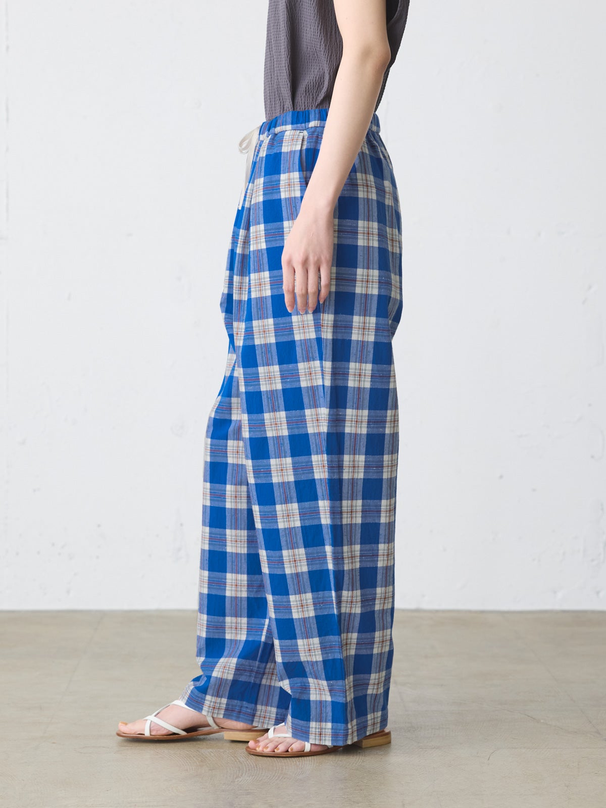 MidiUmi ストレートイージーチェックパンツ｜ MARcourt ONLINE STORE