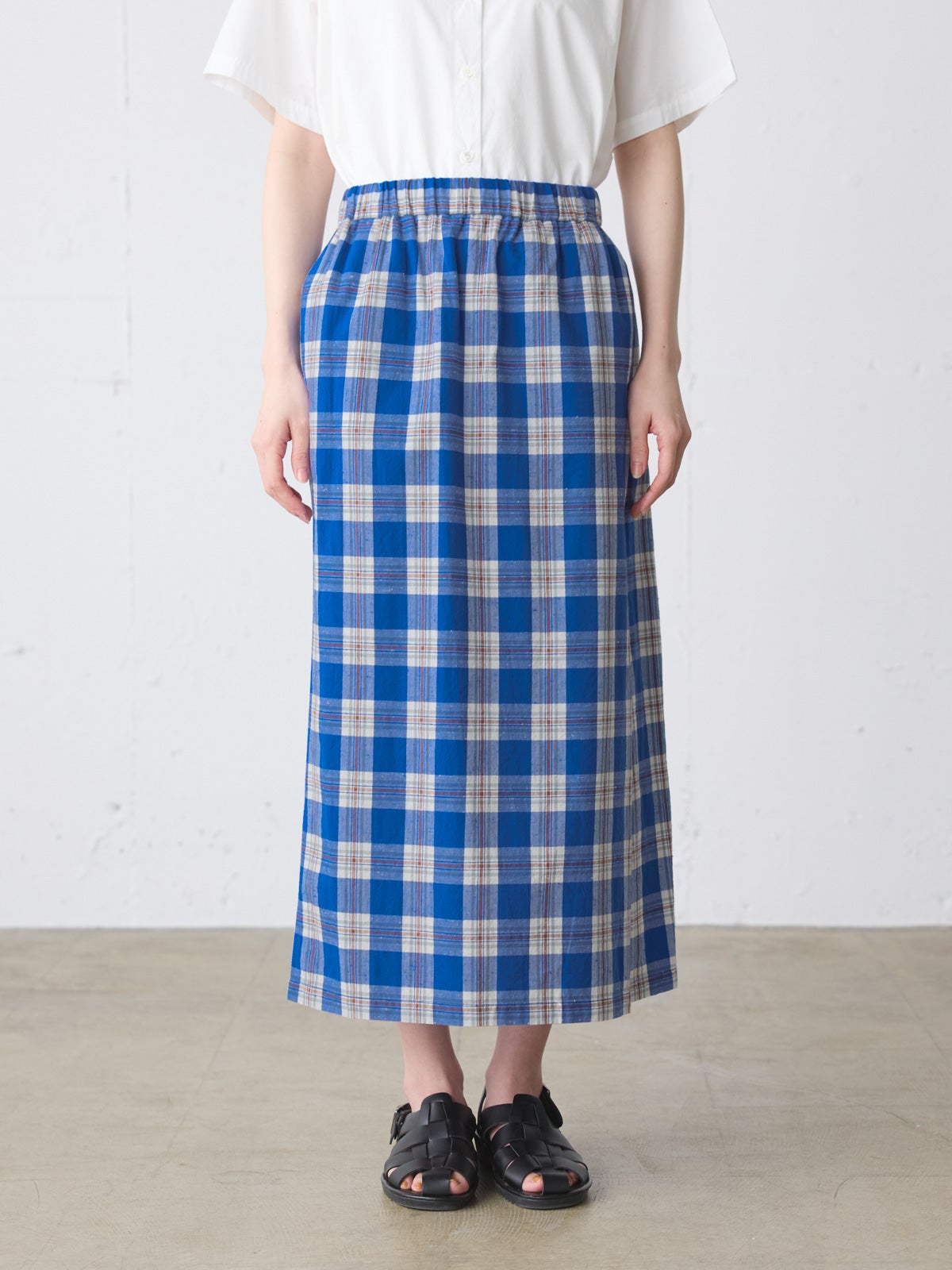 MidiUmi ラップライクチェックスカート｜ MARcourt ONLINE STORE
