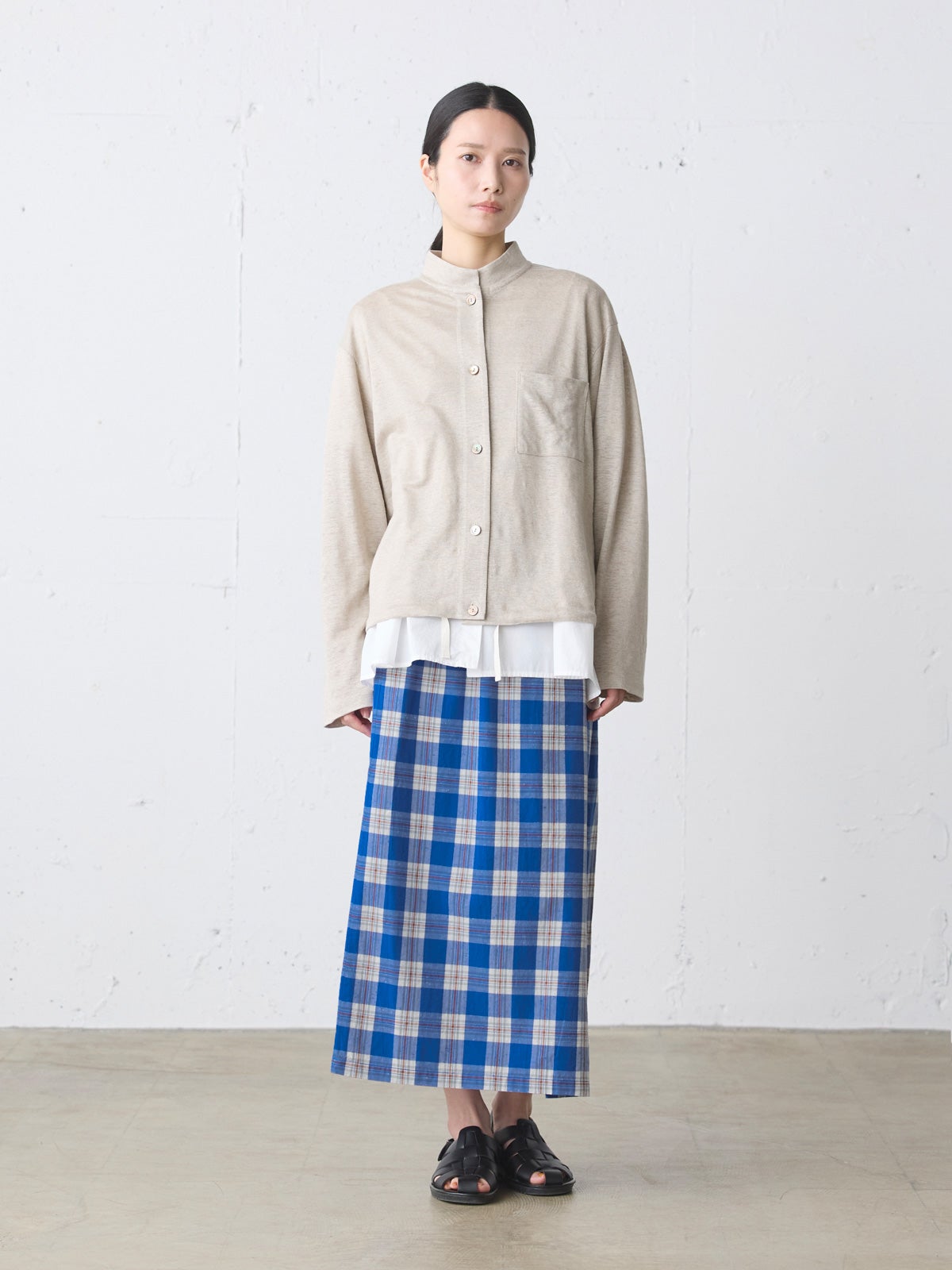 MidiUmi ラップライクチェックスカート｜ MARcourt ONLINE STORE