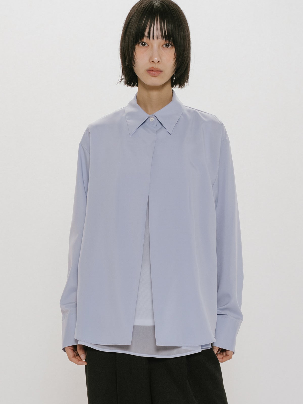sheer layered shirt