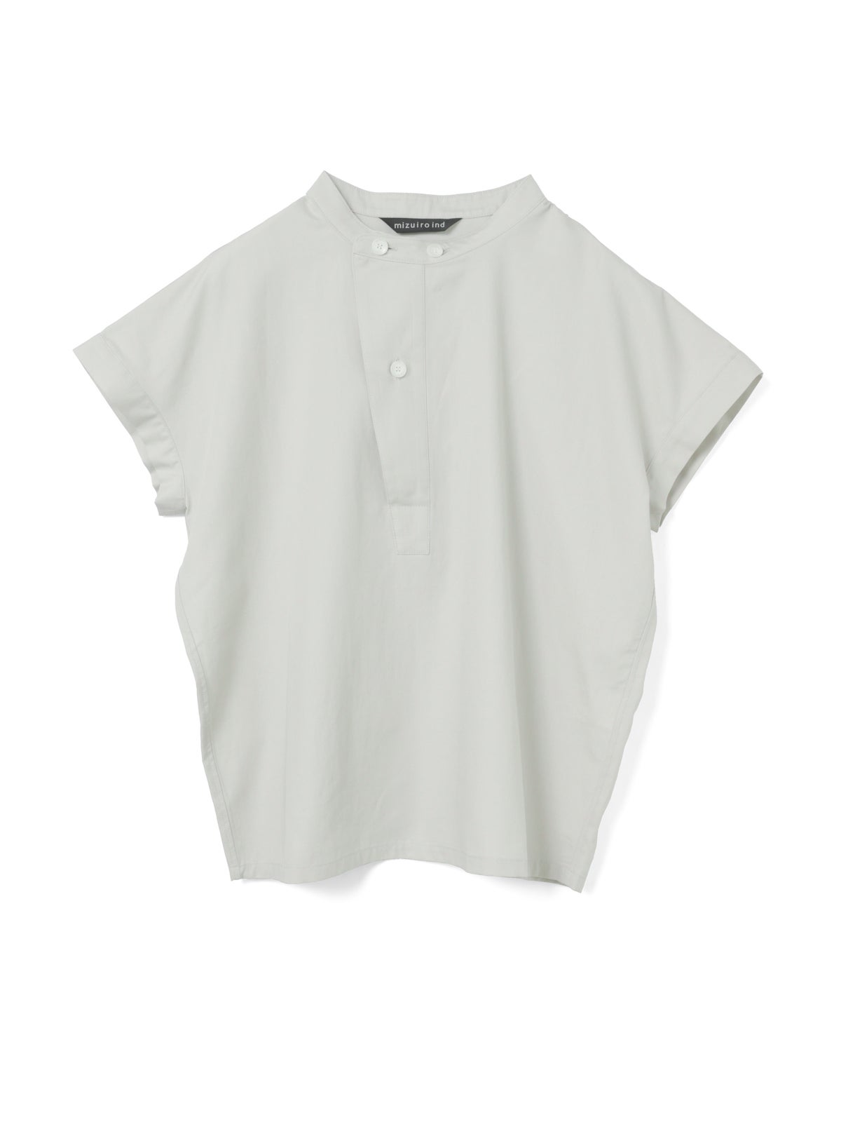 【在庫限り先着順】新品anvivid Tシャツ　アシンメトリービジュホワイト mizuiro ind コットンリネンアシンメトリーカラーシャツ｜ MARcourt