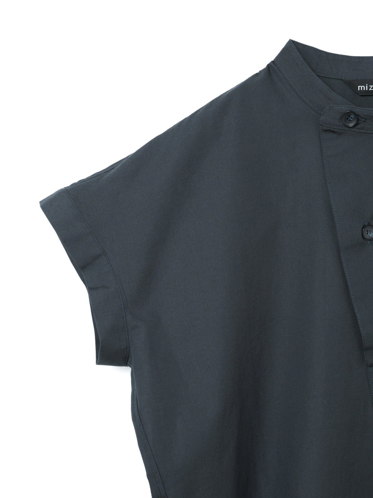 mizuiro ind コットンリネンアシンメトリーカラーシャツ｜ MARcourt