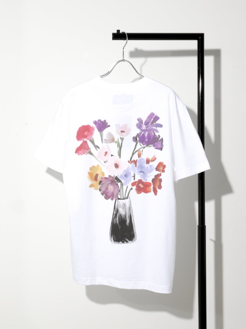 Encre LE BOUQUET バックプリントTシャツ