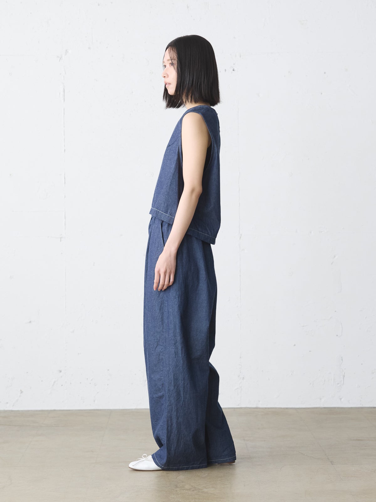 MidiUmi デニムタックワイドイージーパンツ｜ MARcourt ONLINE STORE