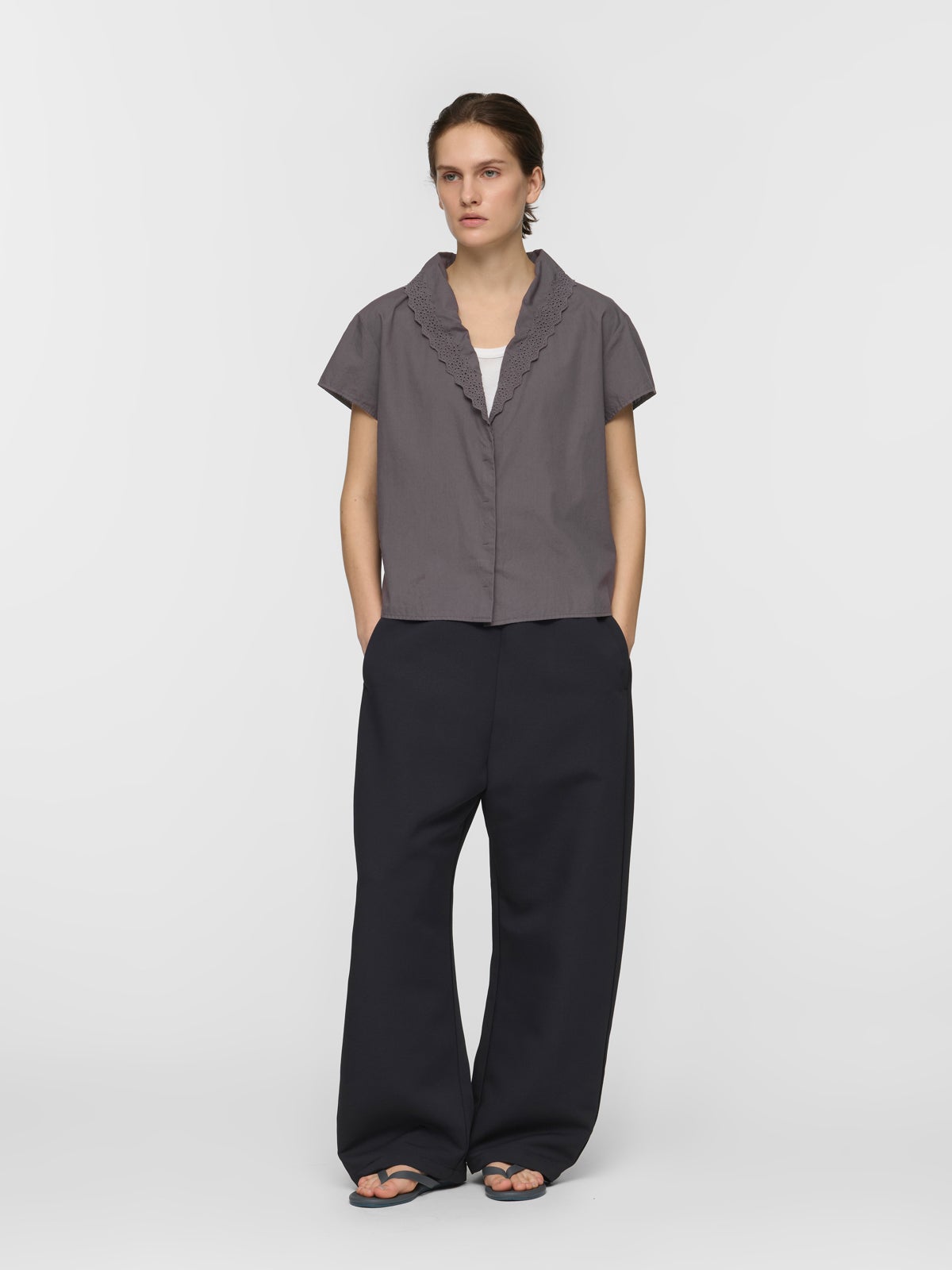 mizuiro ind レースカラーシャツ｜ MARcourt ONLINE STORE