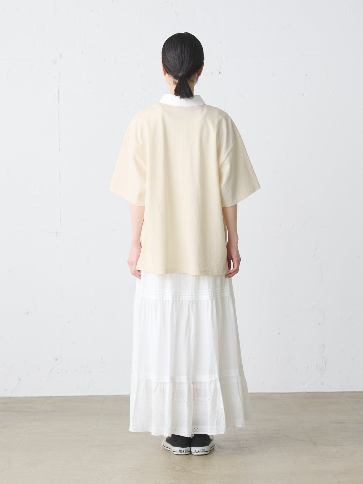 PUTUMAYO プトマヨ　 2wayミニタリーシャツジャケット 半袖長袖 新品 MILITARY BACKSIDE SATIN SIDE SLIT COAT(S Black): Yohji Yamamoto