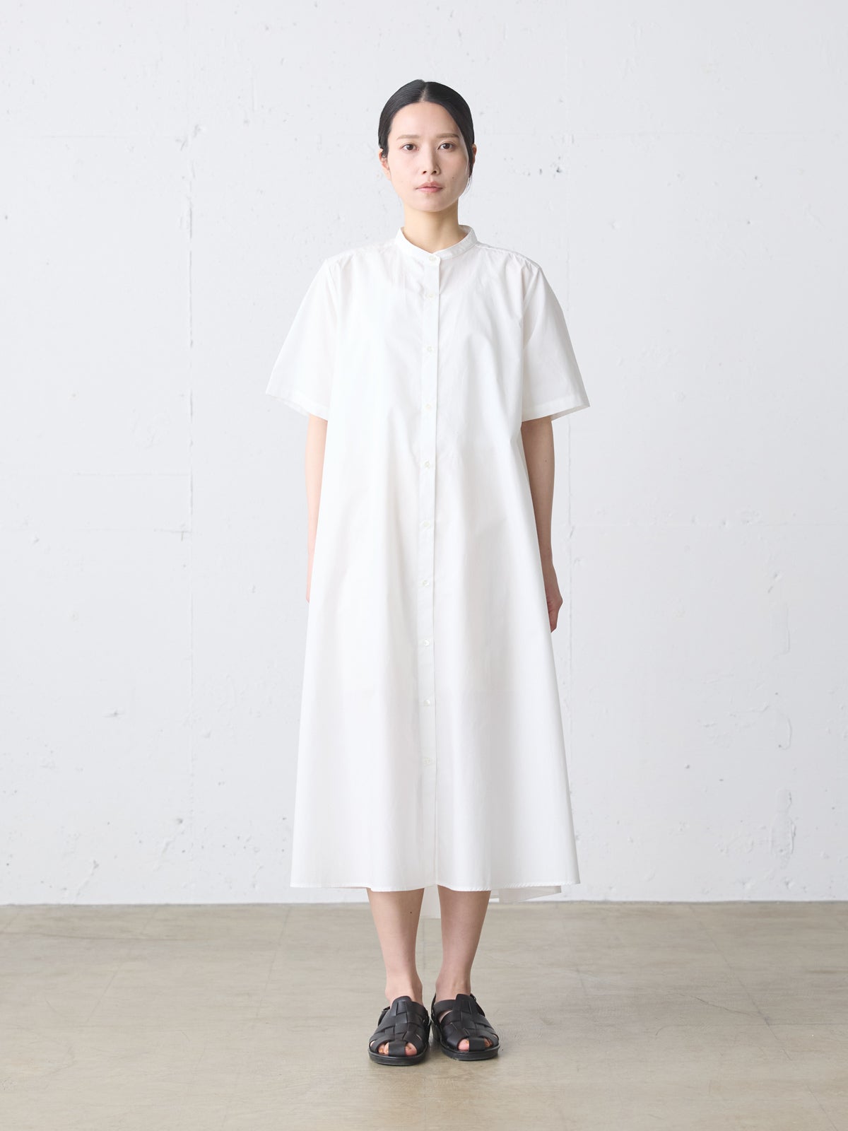 MidiUmi ハーフスリーブAラインシャツワンピース｜ MARcourt ONLINE