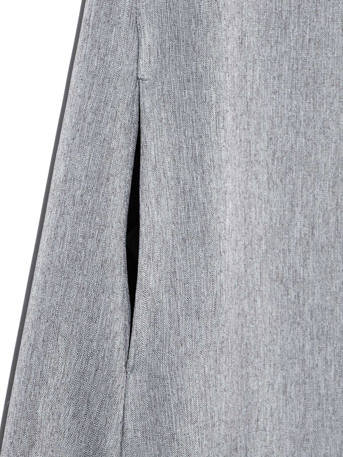 MIDIUMISOLID for Ladies リネンライクVネックフレアワンピース