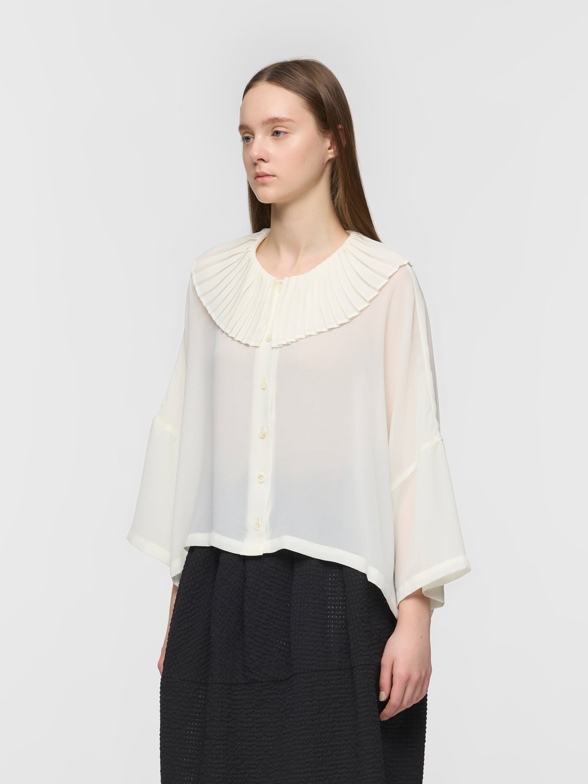 mizuiro ind プリーツカラーワイドシャツ｜ MARcourt ONLINE STORE