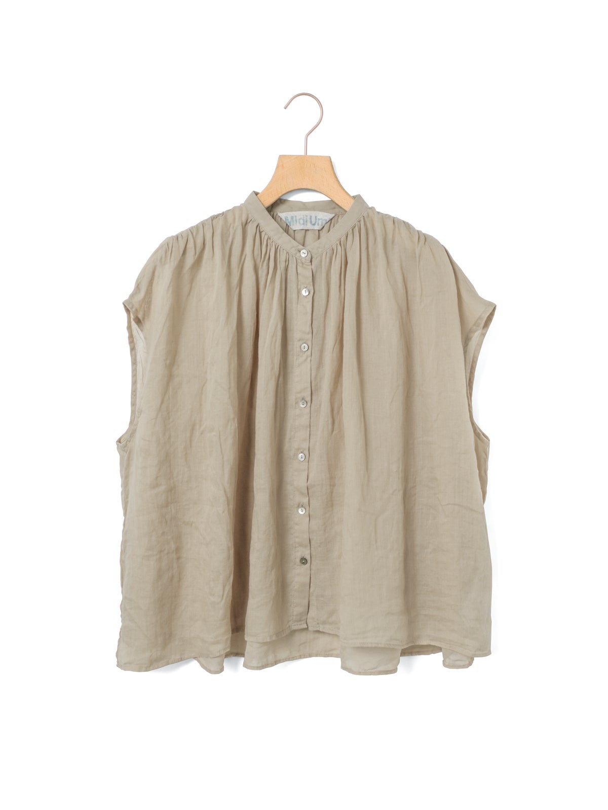 MidiUmi ラミーギャザーノースリーブシャツ｜ MARcourt ONLINE STORE