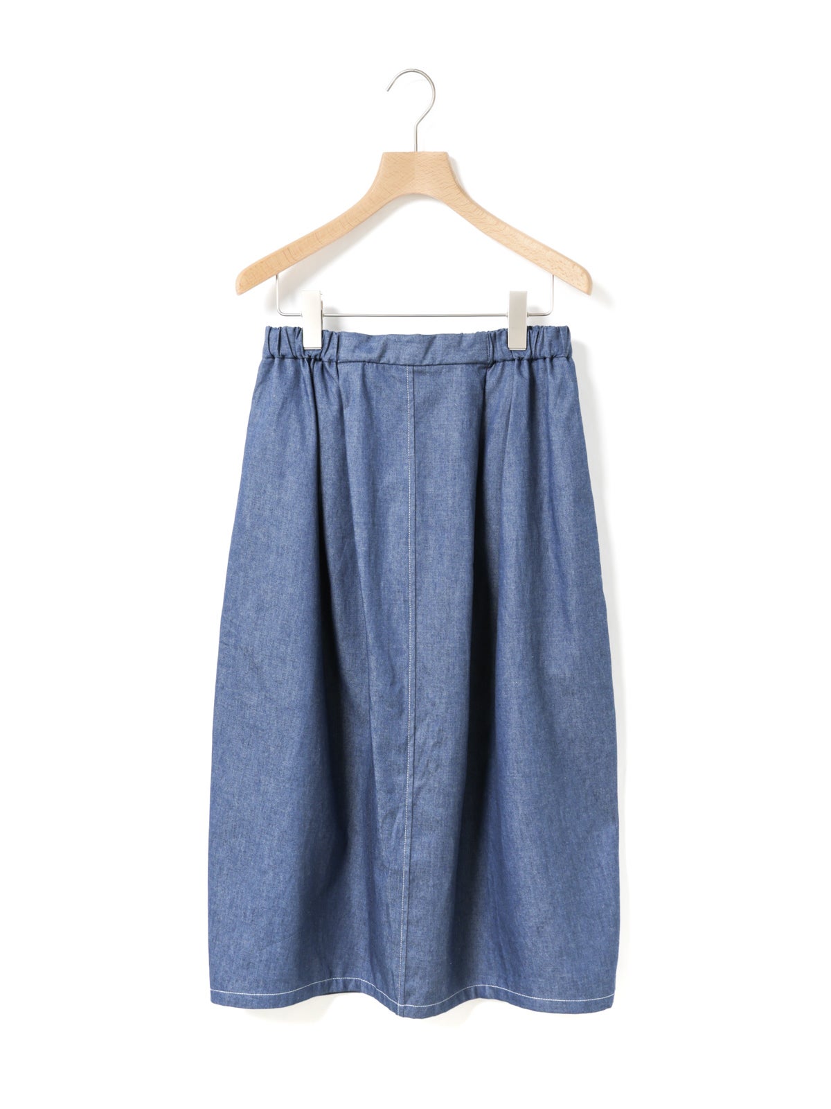 light denim cocoon skirt