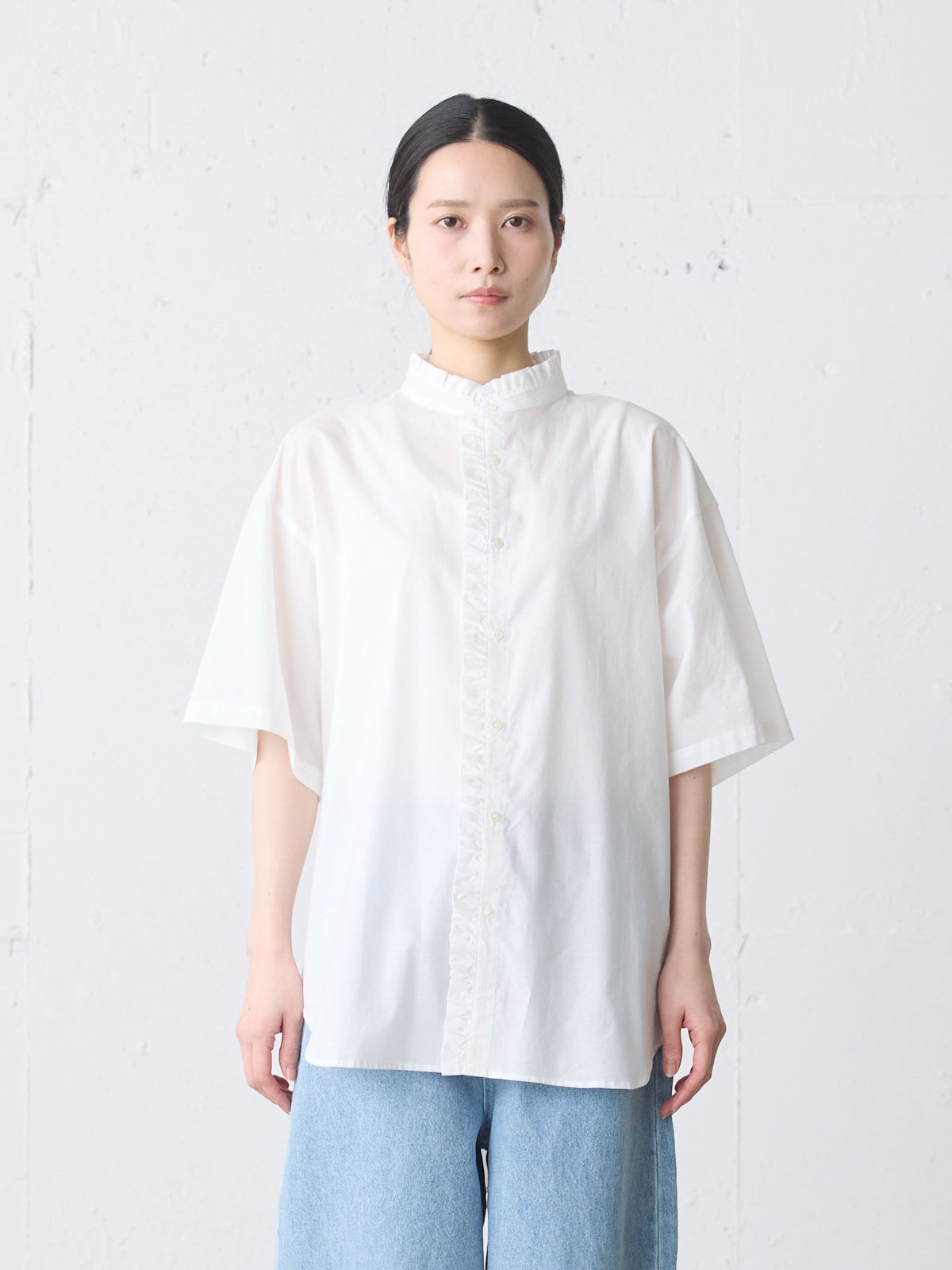 マリンページ　qm MidiUmi フリルワイドシャツ｜ MARcourt ONLINE STORE - マーコート