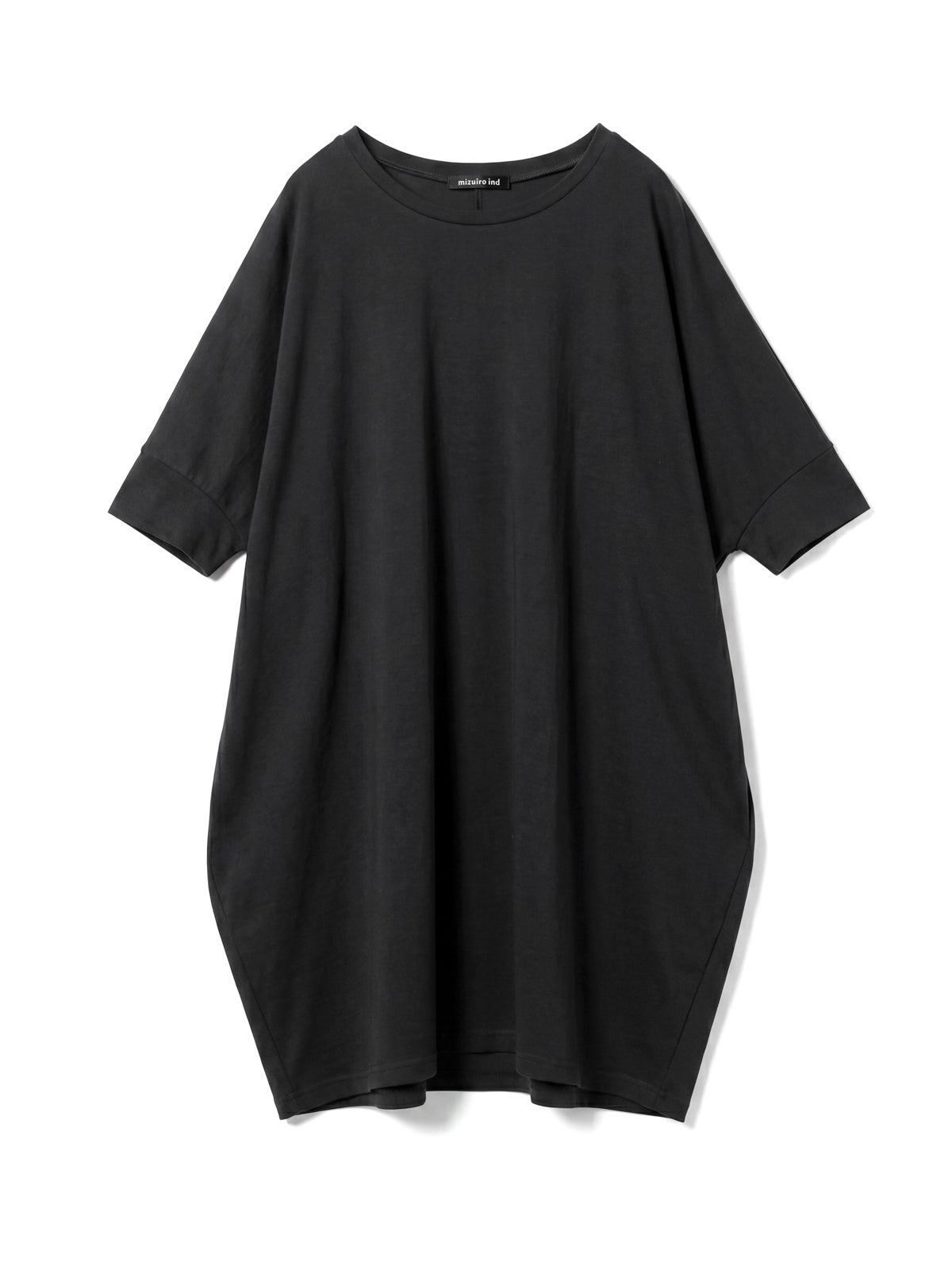 mizuiro ind ワイドチュニックブラック mizuiro ind ワイドクルーネックチュニック｜ MARcourt ONLINE STORE