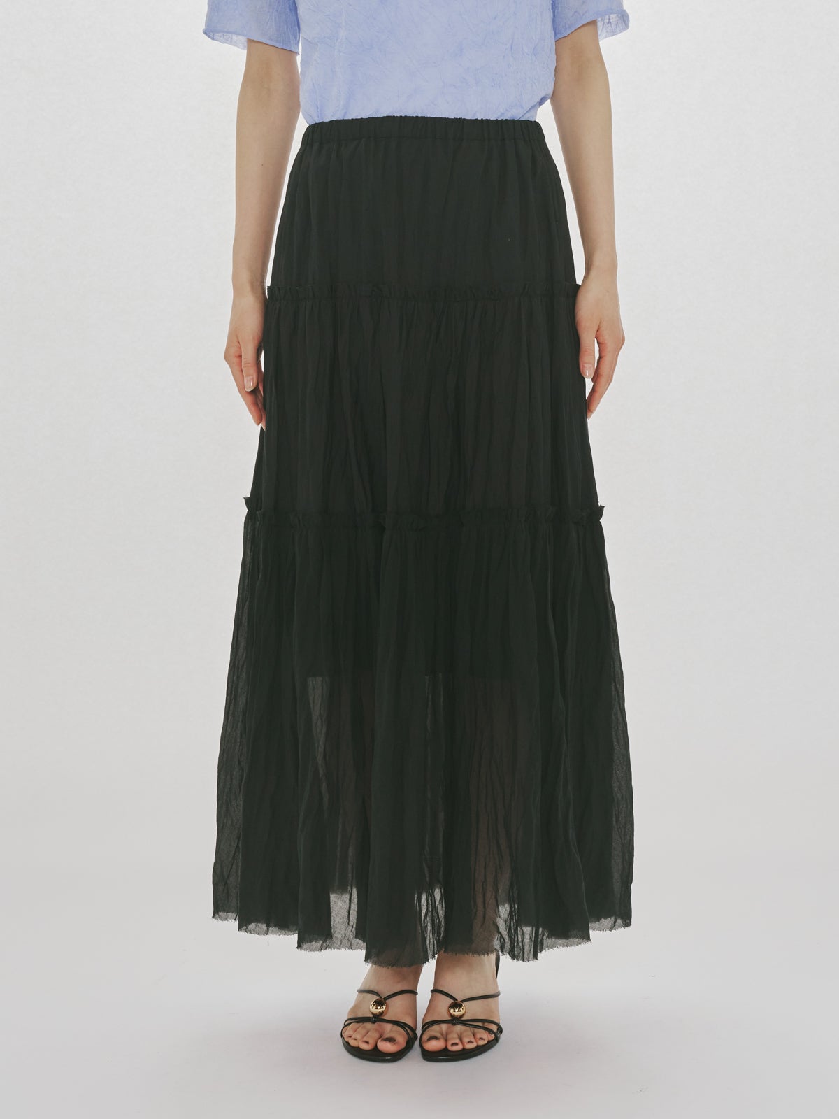 MIDIUMISOLID for Ladies シアーティアードスカート｜ MARcourt ONLINE