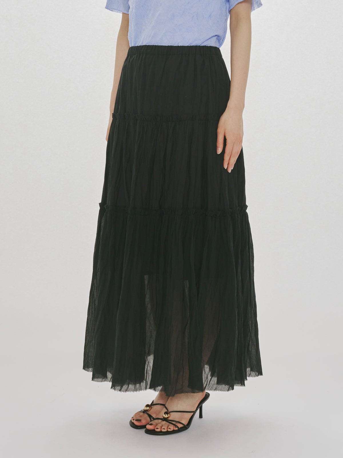MIDIUMISOLID for Ladies シアーティアードスカート｜ MARcourt ONLINE