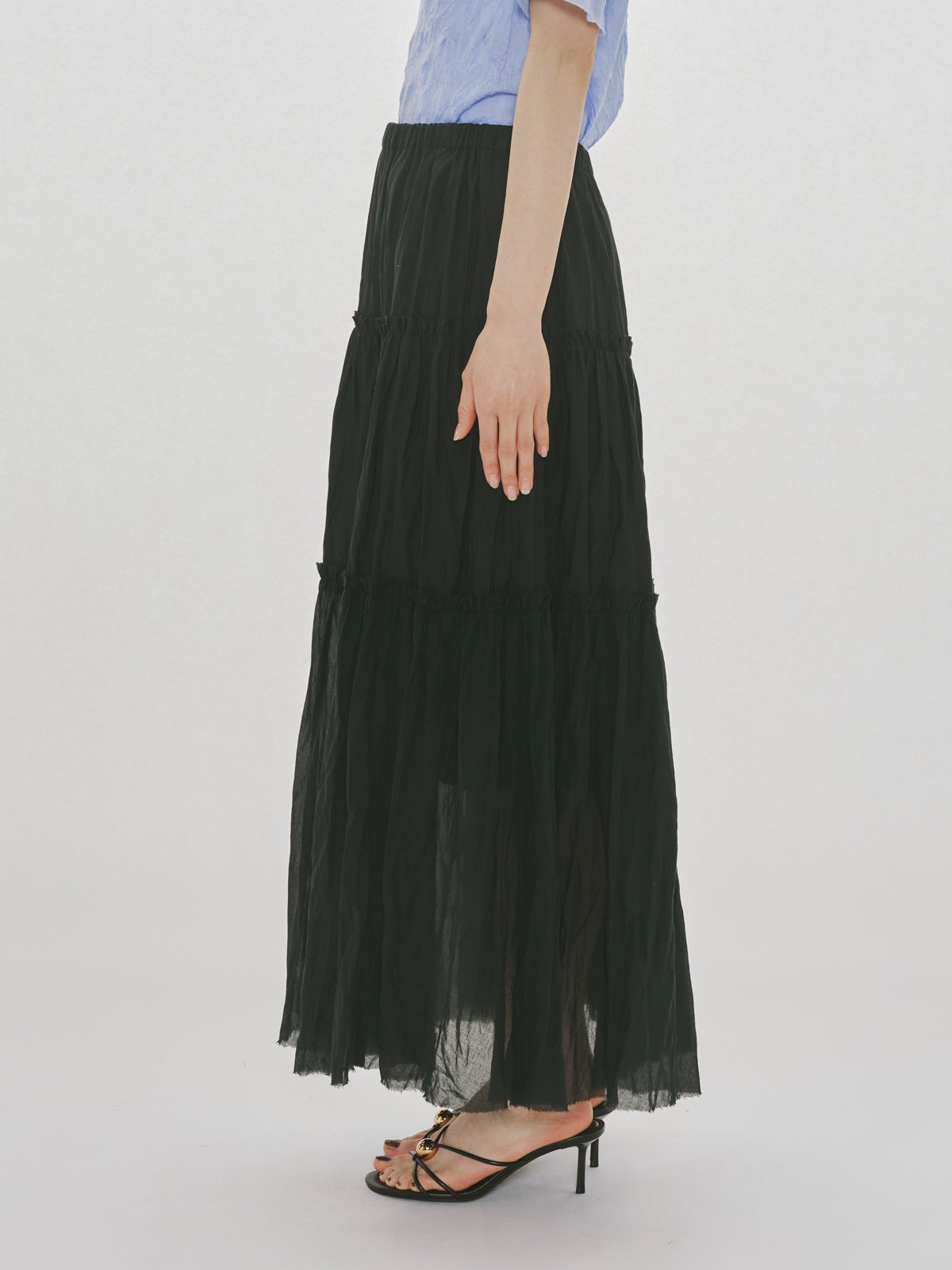 MIDIUMISOLID for Ladies シアーティアードスカート｜ MARcourt ONLINE