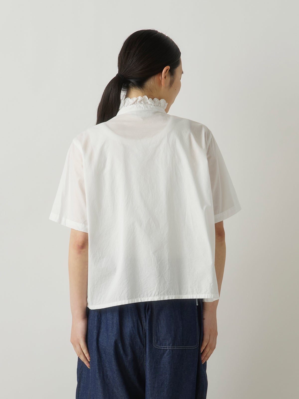 MidiUmi ピンタックレースシャツS/S｜ MARcourt ONLINE STORE