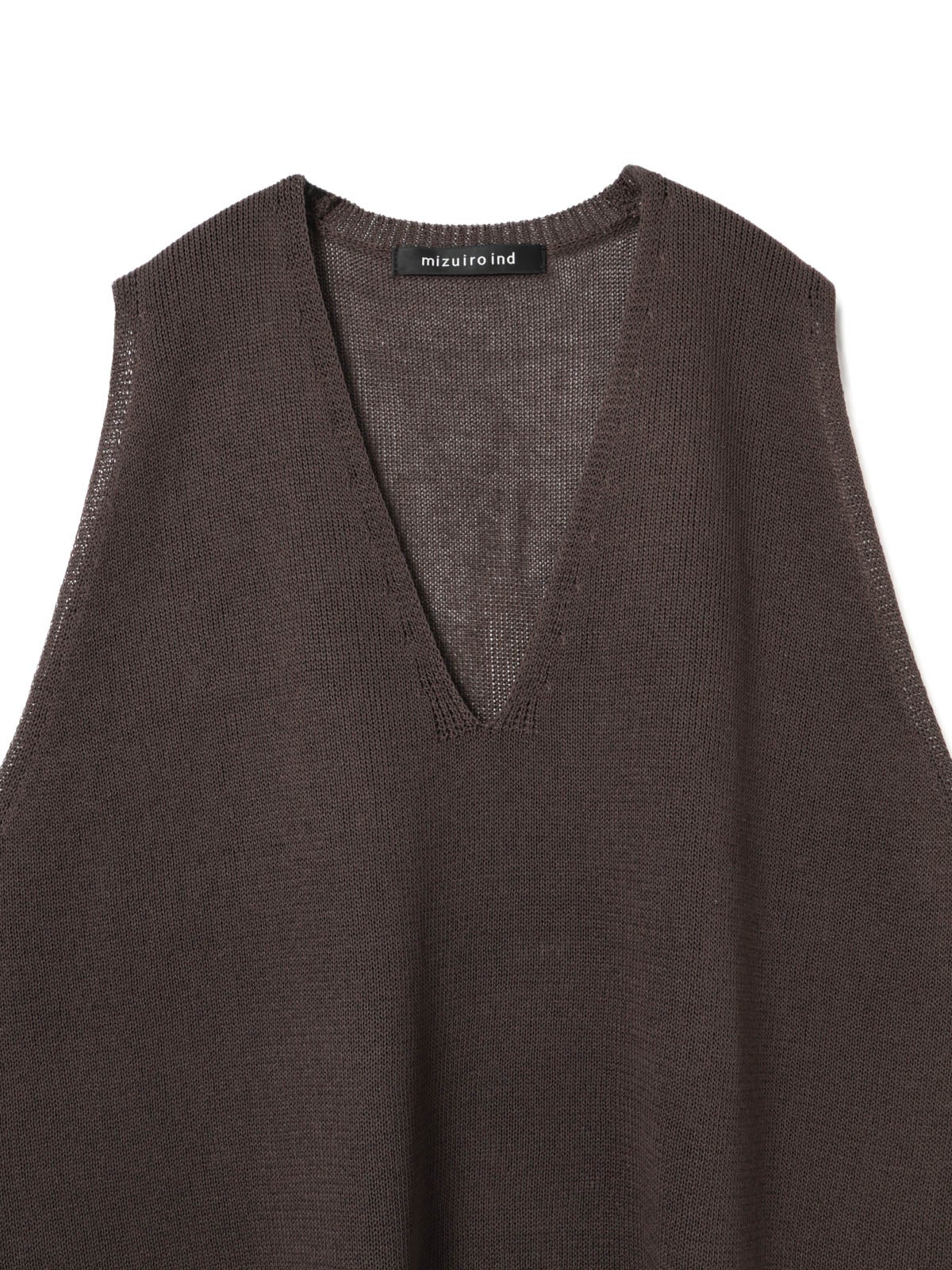 mizuiro ind リネンライクVネックワイドベスト｜ MARcourt ONLINE