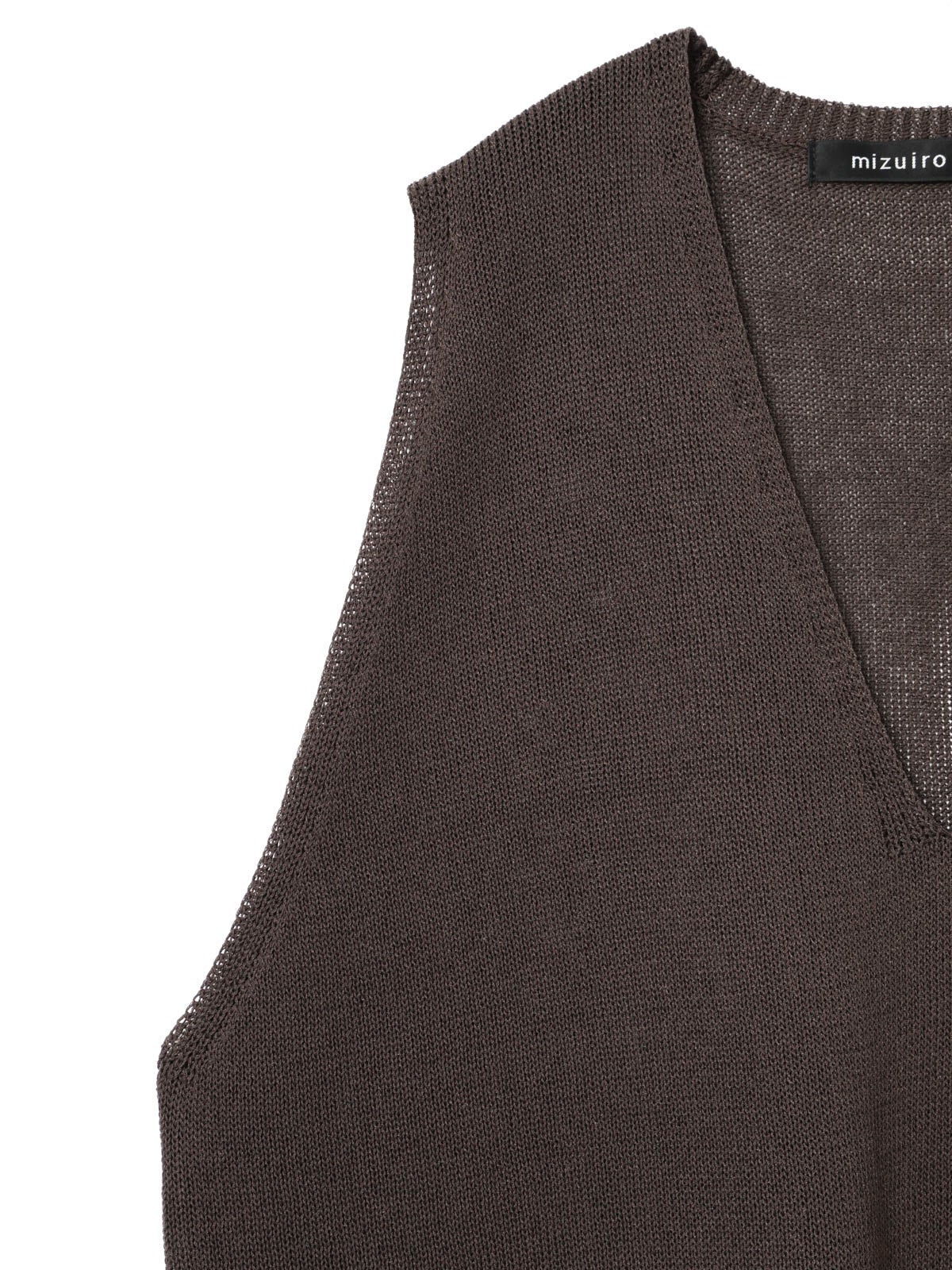 mizuiro ind リネンライクVネックワイドベスト｜ MARcourt ONLINE