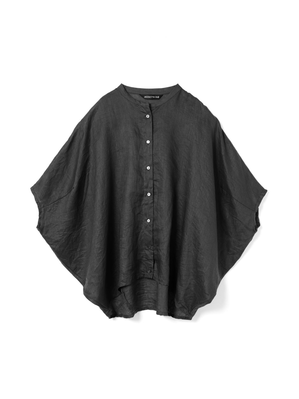 mizuiro ind リネンスタンドカラーコクーンシャツ｜ MARcourt ONLINE