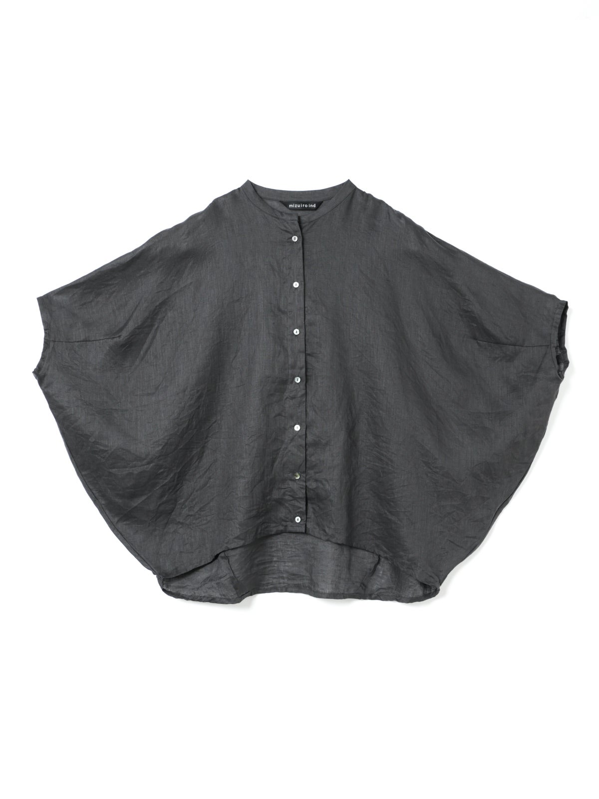 mizuiro ind リネンスタンドカラーコクーンシャツ｜ MARcourt ONLINE