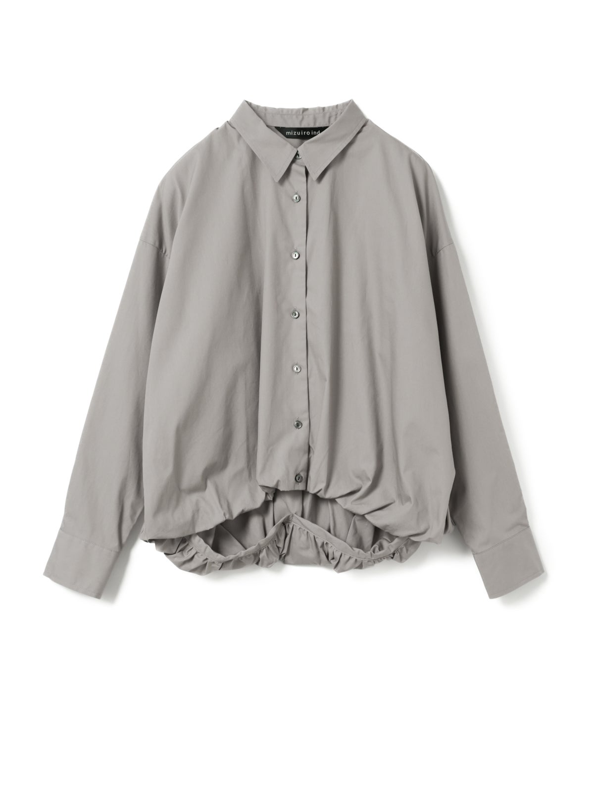 【未使用】mizuiroind バルーンシャツ　グレー mizuiro ind ロングスリーブバルーンシャツ｜ MARcourt ONLINE STORE