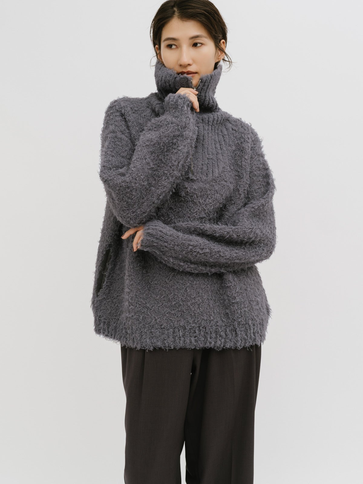 MIDIUMISOLID for Ladies クラウドループジップニット｜ MARcourt