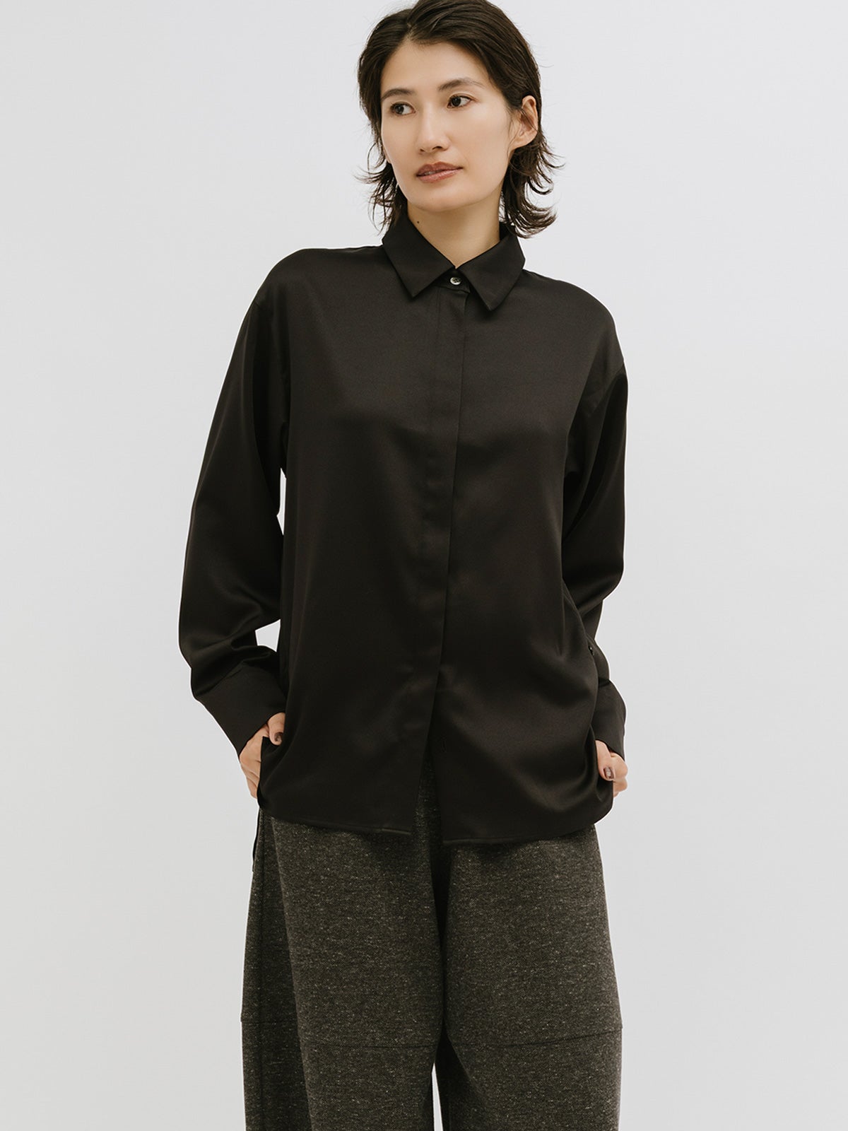 MIDIUMISOLID for Ladies ヒドゥンラップシャツ｜ MARcourt ONLINE