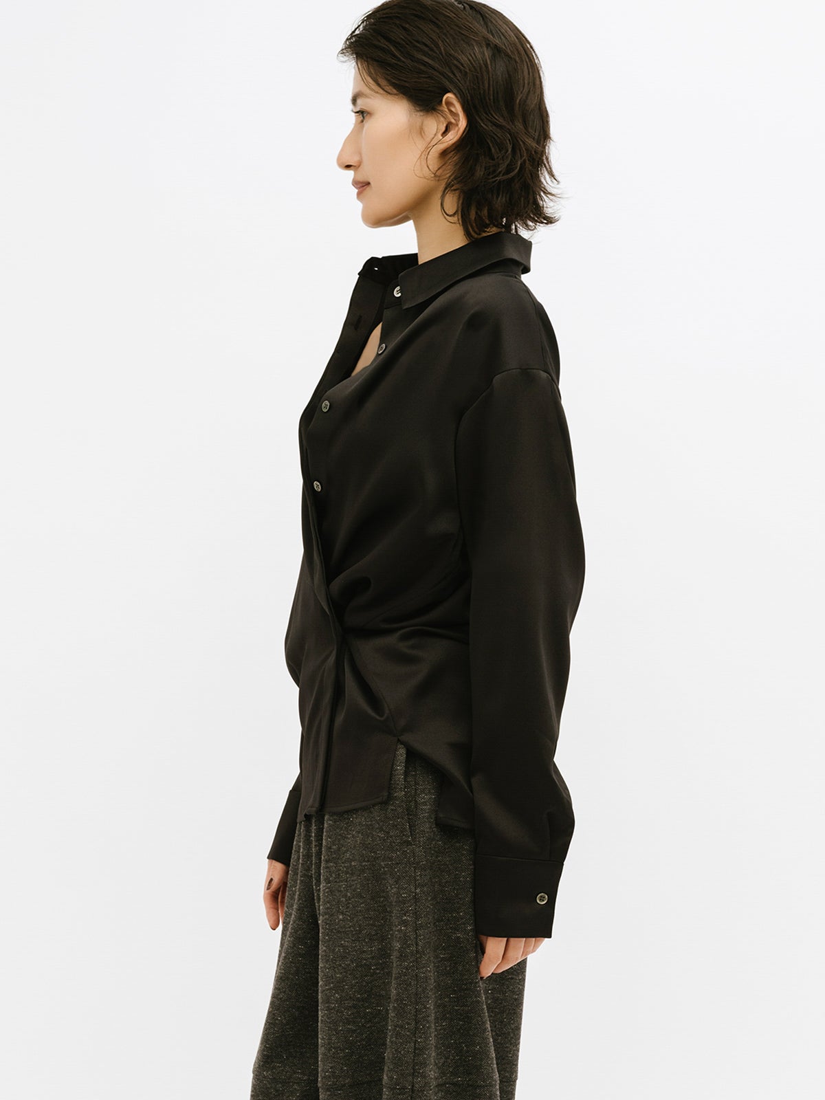 MIDIUMISOLID for Ladies ヒドゥンラップシャツ｜ MARcourt ONLINE