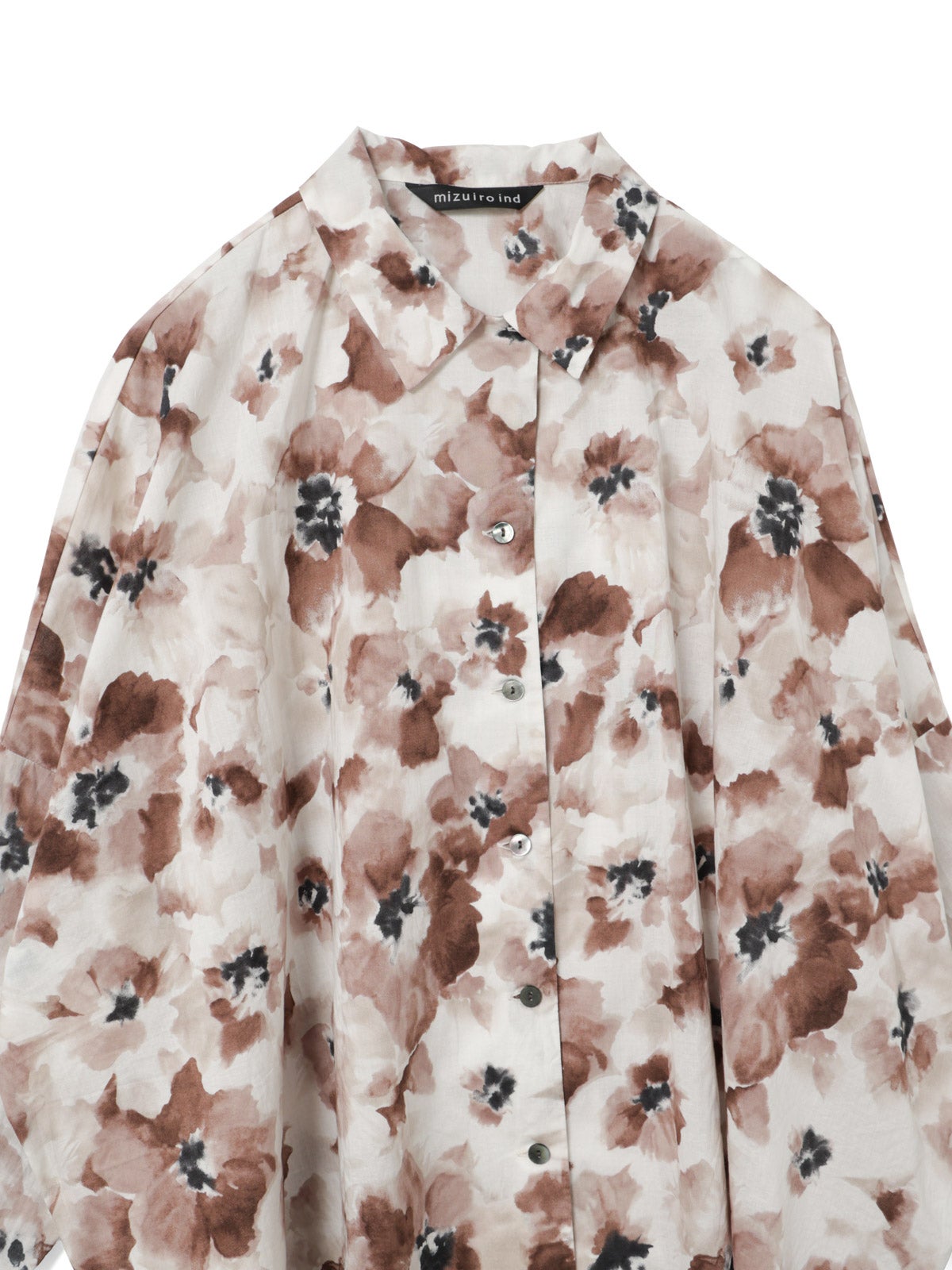 mizuiro ind スモーキーフラワープリントワイドシャツ｜ MARcourt