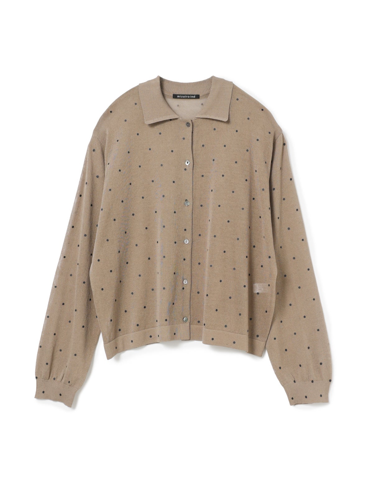 mizuiro ind ドットプリントポロシャツカーディガン｜ MARcourt ONLINE