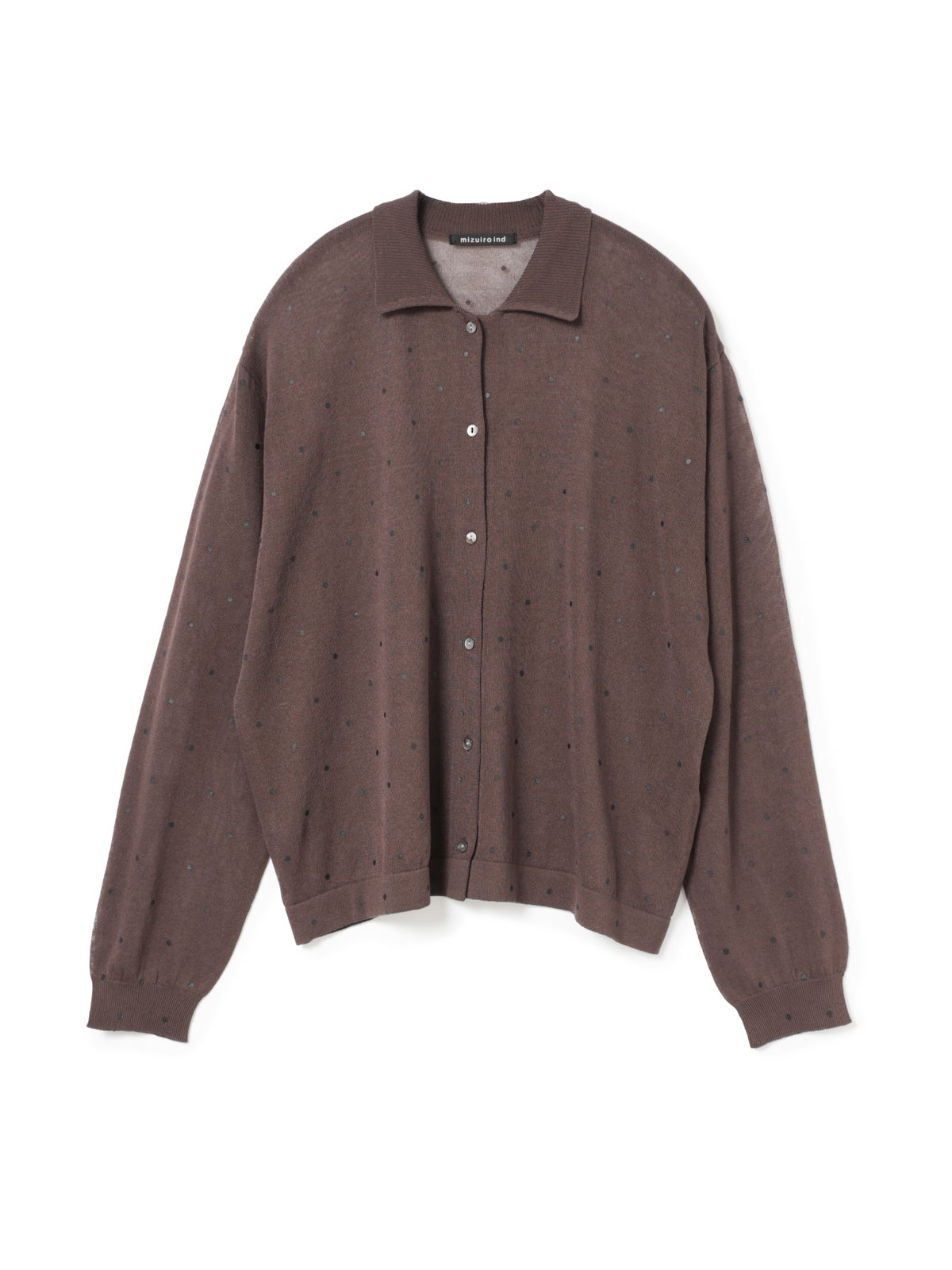 mizuiro ind ドットプリントポロシャツカーディガン｜ MARcourt ONLINE