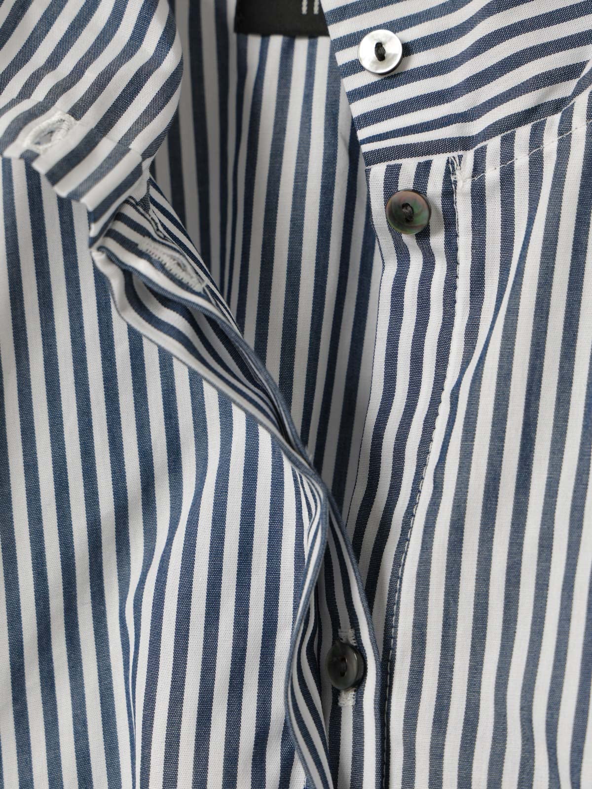 mizuiro ind ストライプギャザーネックシャツ｜ MARcourt ONLINE STORE