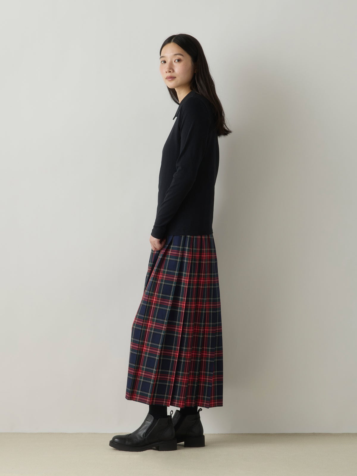 まゆみ　オフ白・グレー　各2枚組 MidiUmi シャツカラープルオーバー｜ MARcourt ONLINE STORE